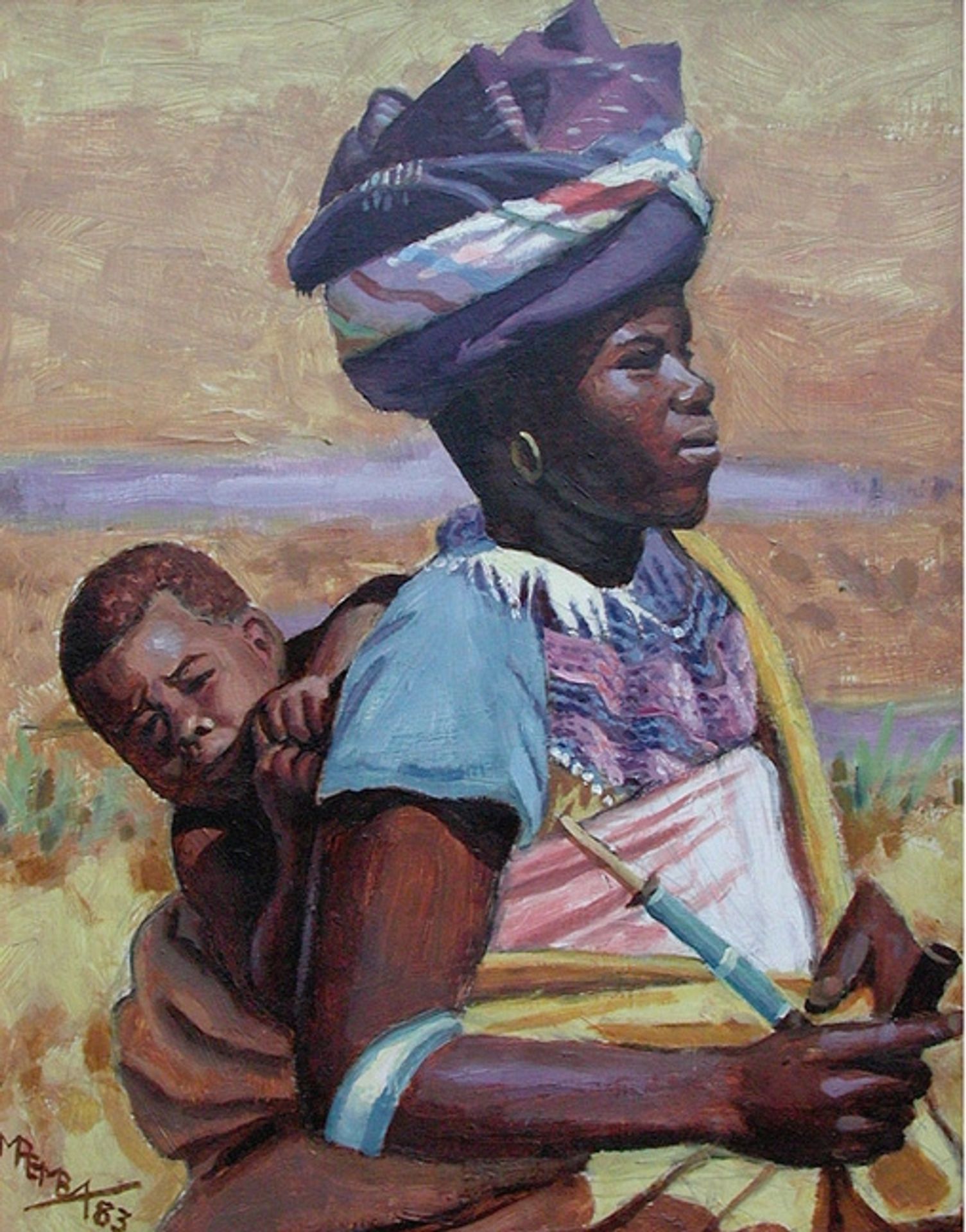 Xhosa mother and child by George Pemba