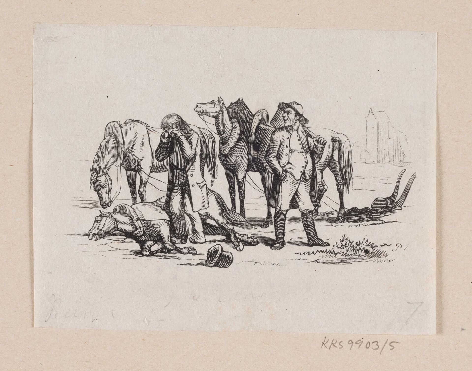 Illustration til "Lille Claus og store Claus" i H.C. Andersen, "Eventyr og Historier", Bind 1 by H.P. Hansen