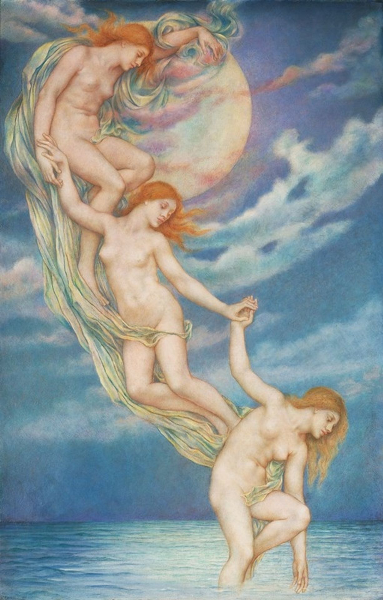 Moonbeams Dipping Into The Sea by Evelyn De Morgan