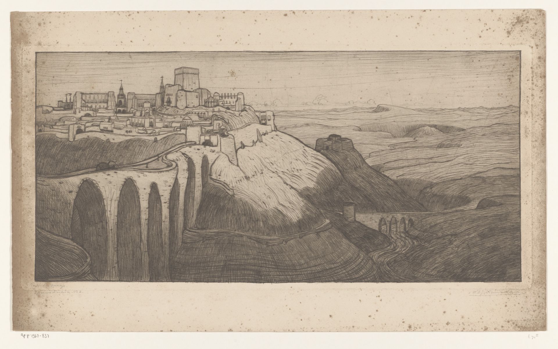 Stad in Spanje by Wijnand Otto Jan Nieuwenkamp