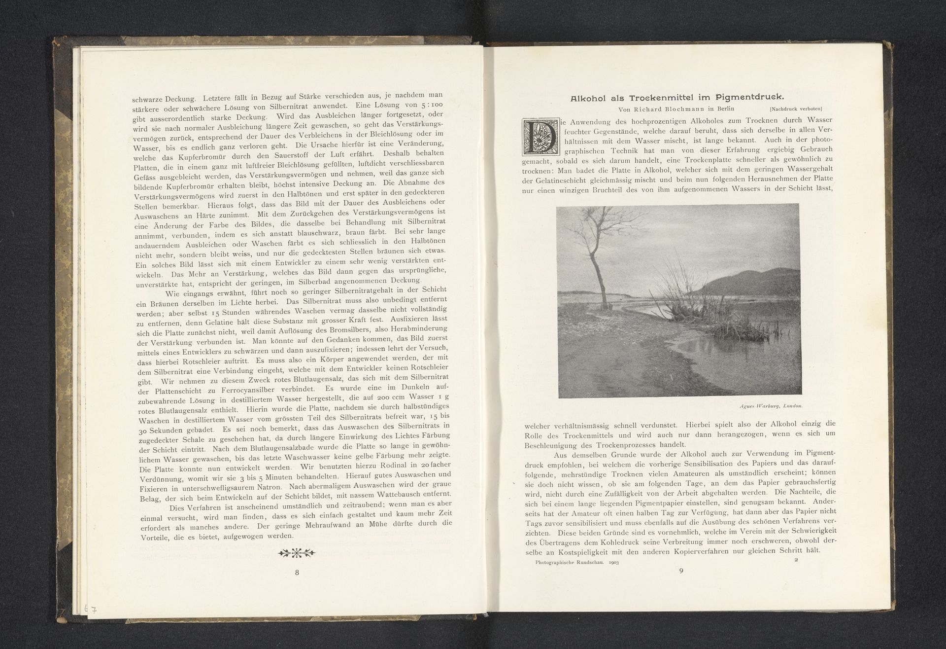 Landschap met waterpartij by Agnes B. Warburg