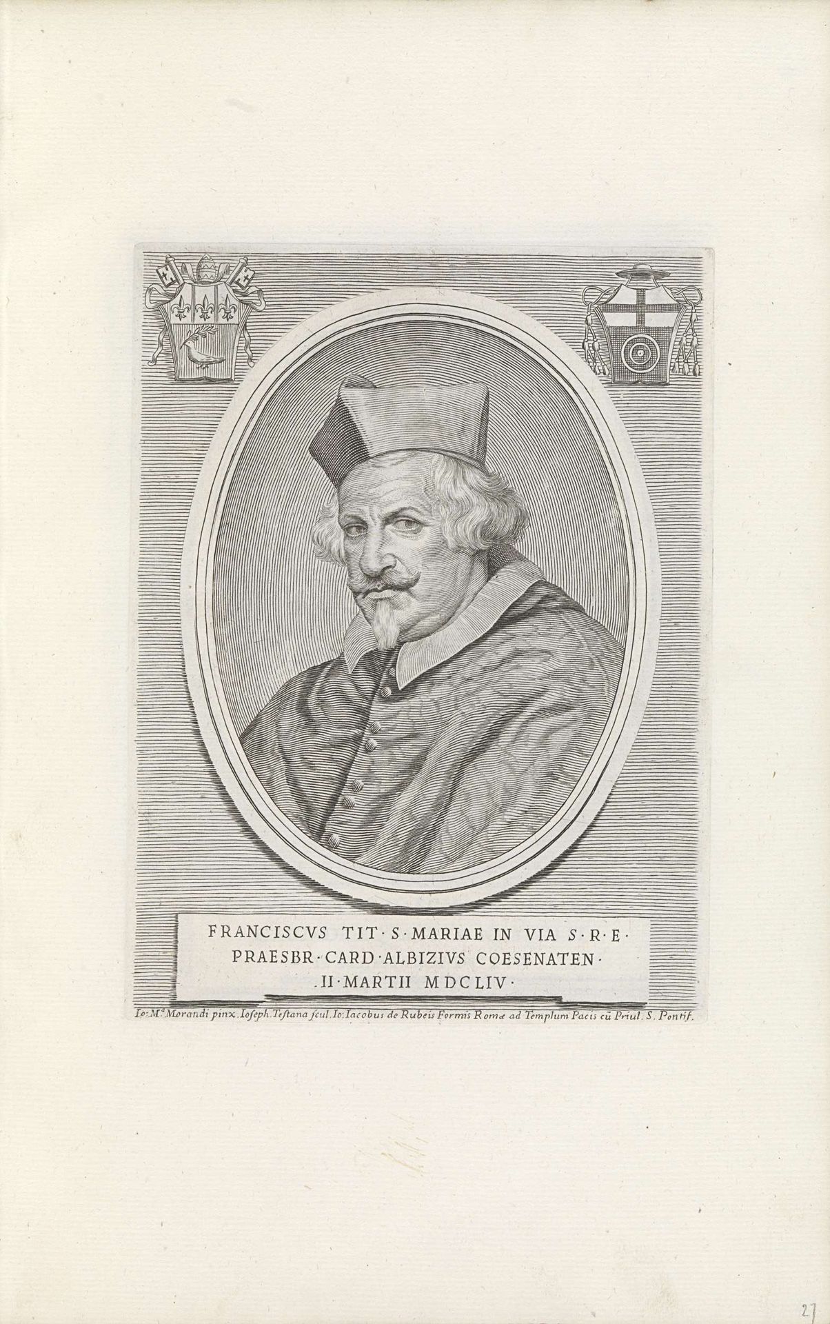 Portret van kardinaal Francesco Albizzi by Giuseppe Maria Testana