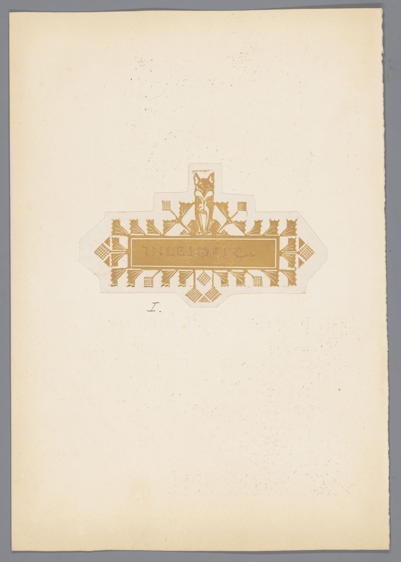 Vignet met een vos (Reinaert) by Bernard Willem Wierink