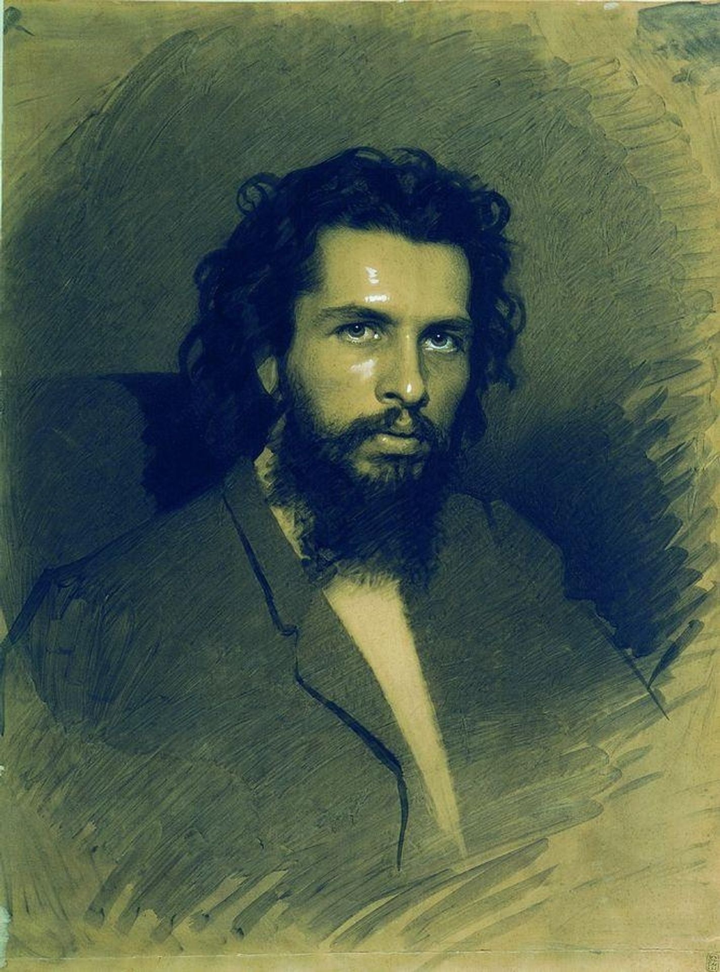Portrait of the Artist Nikolay Andreyevich Koshelev by Ivan Kramskoy