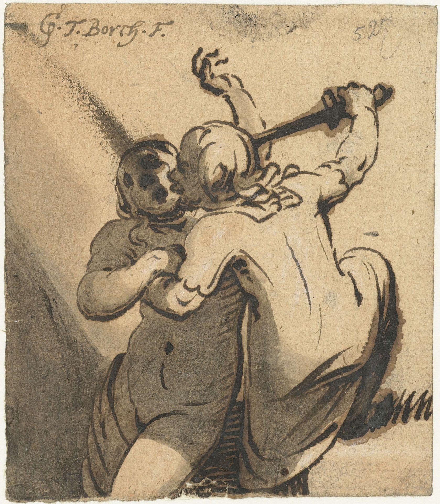 De ontvoering van Lucretia by Gerard ter (I) Borch