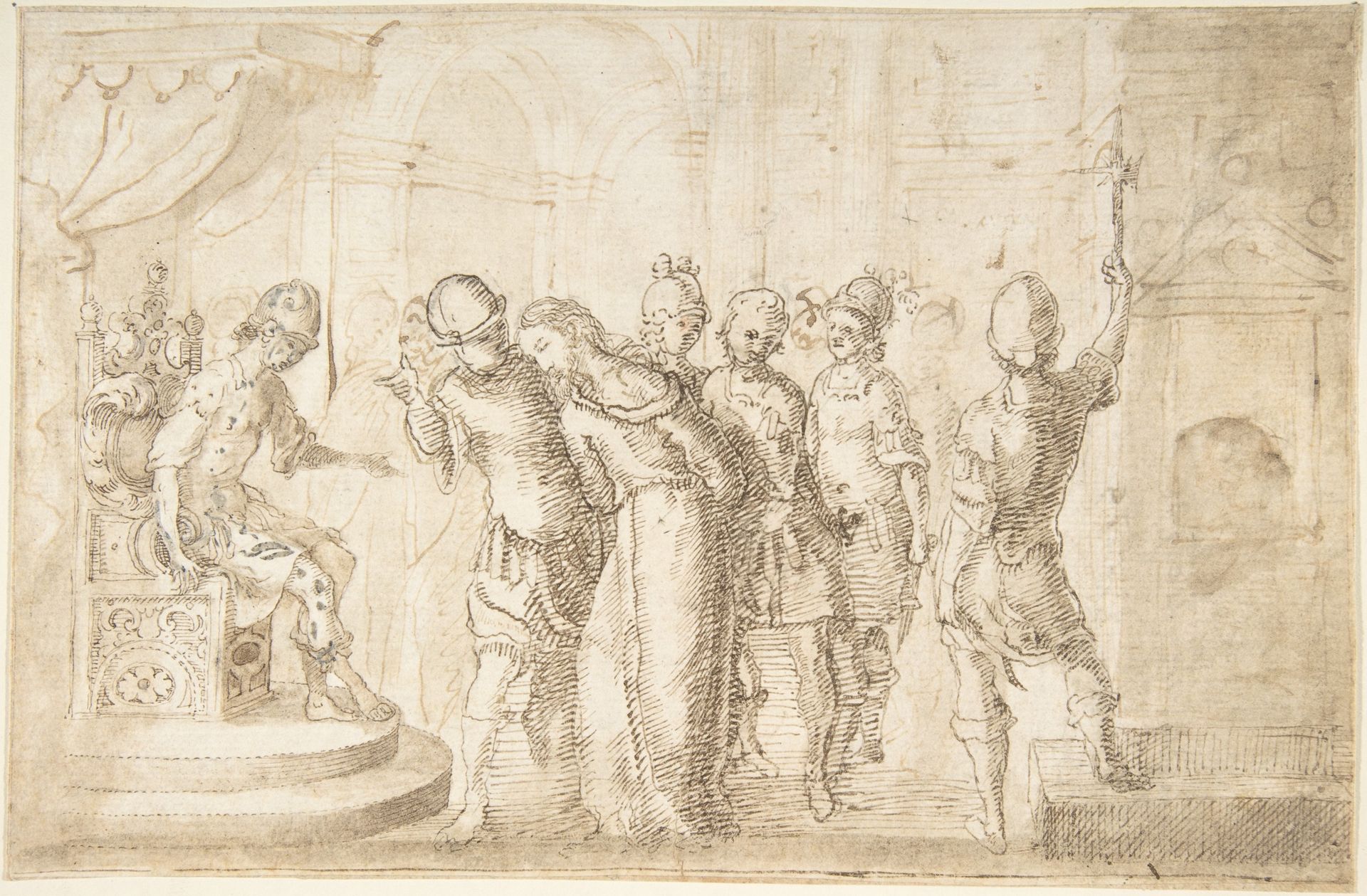 Christ Brought Before Pontius Pilate by Anonymous