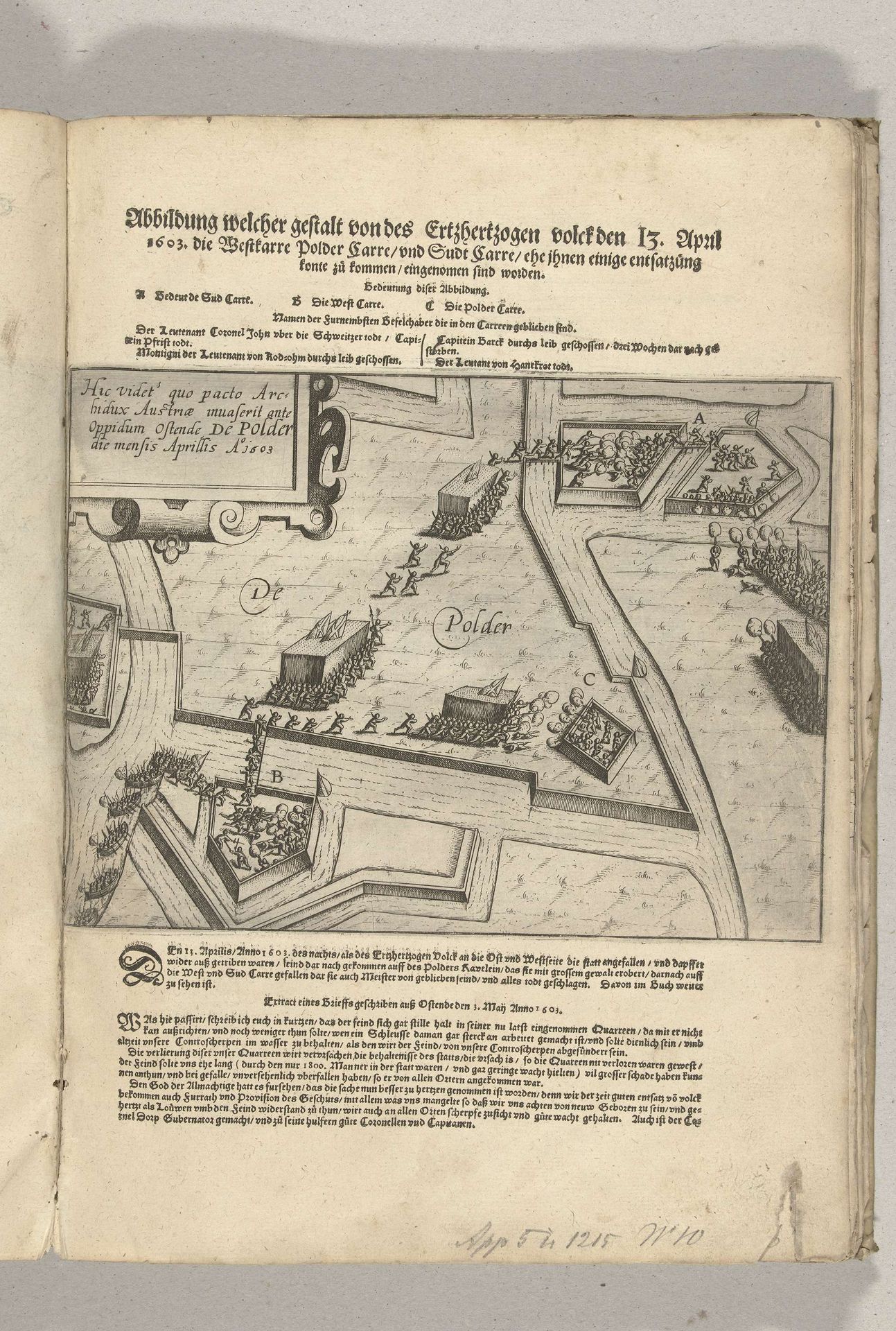 Beleg van Oostende: verovering van de forten in de polder door het Spaanse leger, 1603 by Anonymous