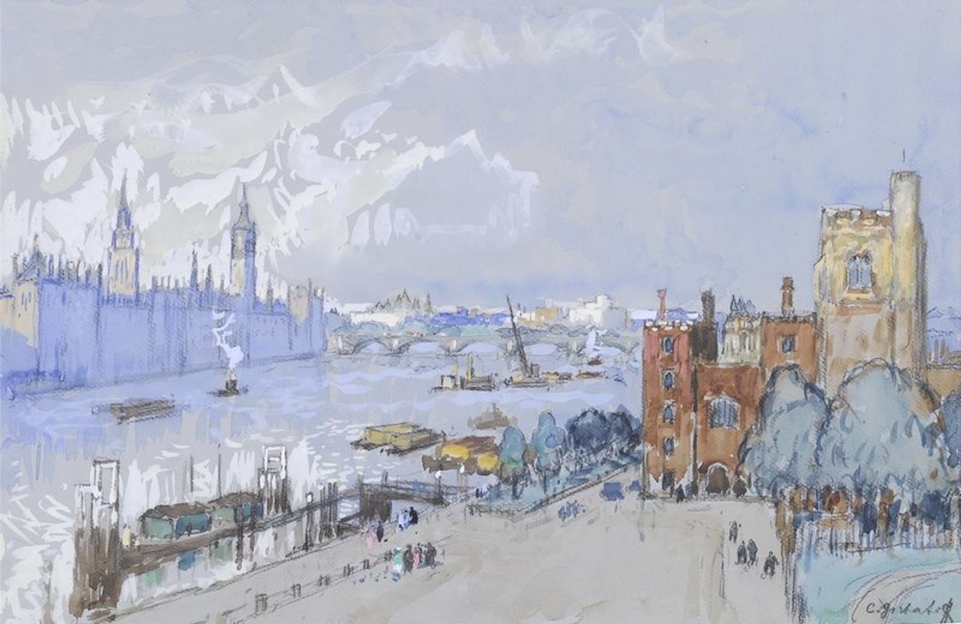 The Houses of Parliament and Lambeth Palace, London by Konstantin Gorbatov
