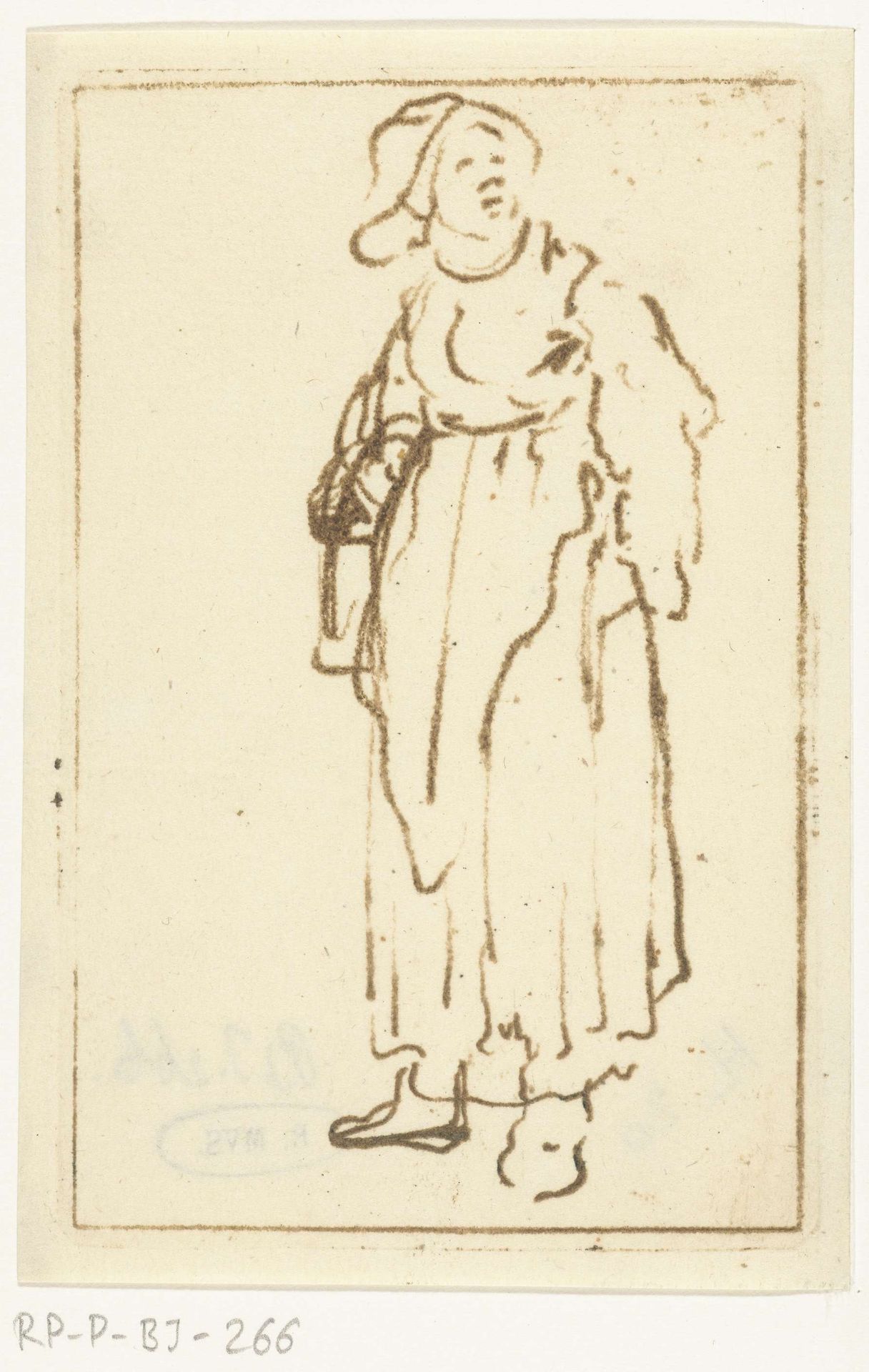 Staande boerin by Ernst Willem Jan Bagelaar