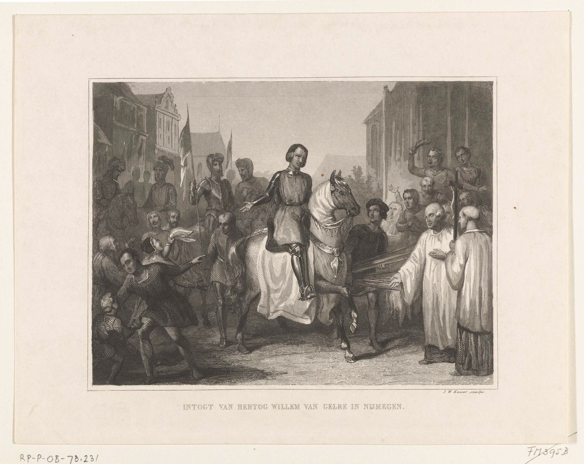 Intocht van Willem van Gulik, hertog van Gelre in Nijmegen, 1388 by Johann Wilhelm (I) Kaiser