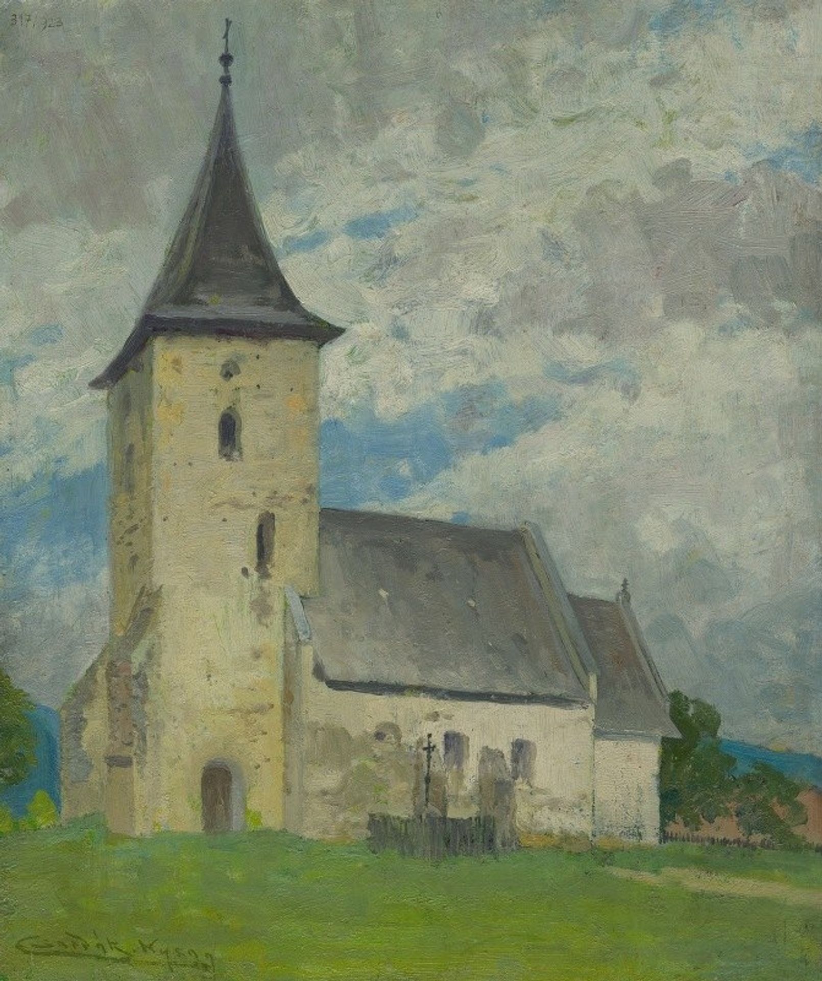 Church in Kysak by Ľudovít Čordák
