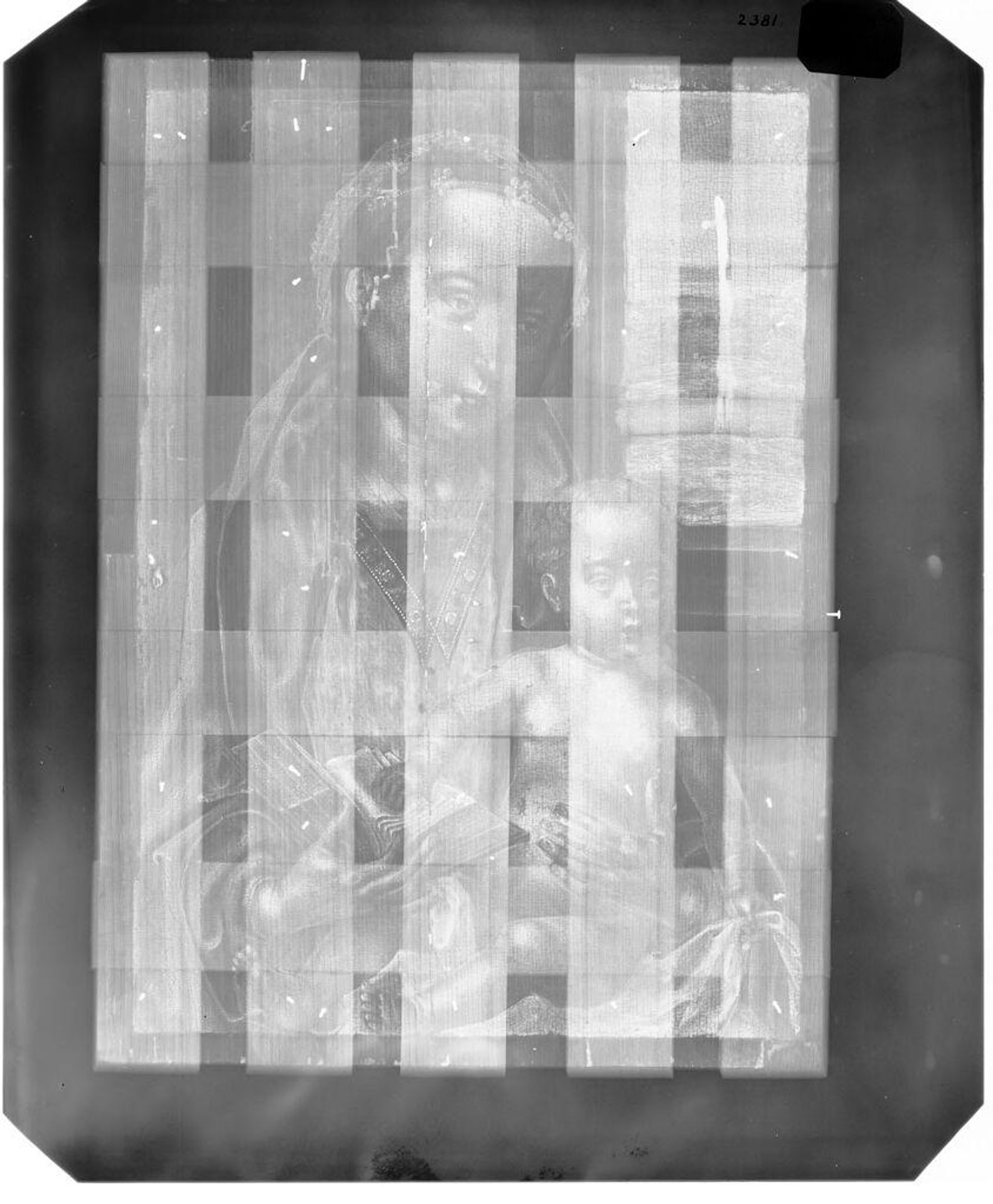 X-radiograph(s) of "Madonna and Child" by Artist of original: School of Hans Memling