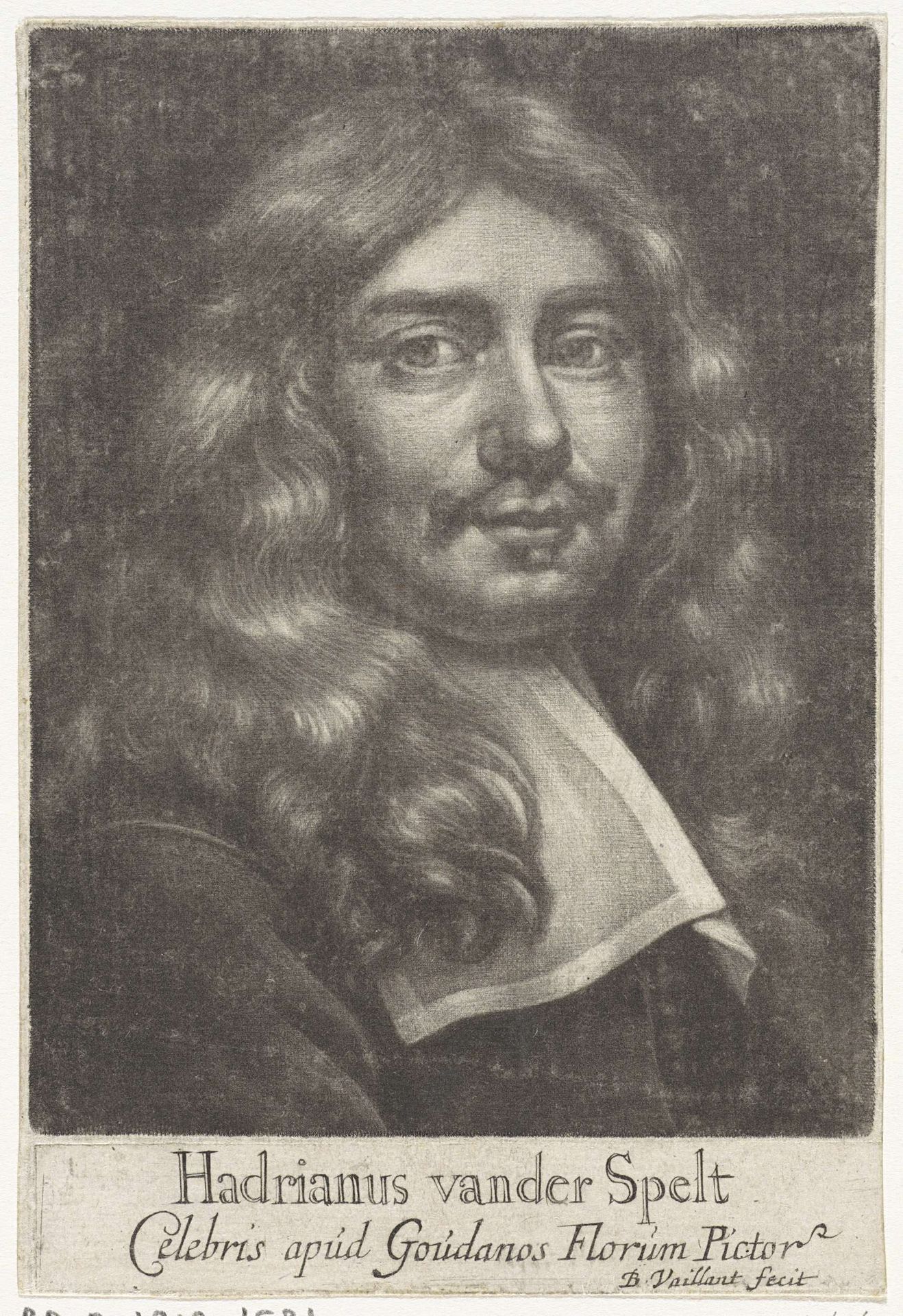 Portret van de schilder Hadrianus van der Spelt by Bernard Vaillant