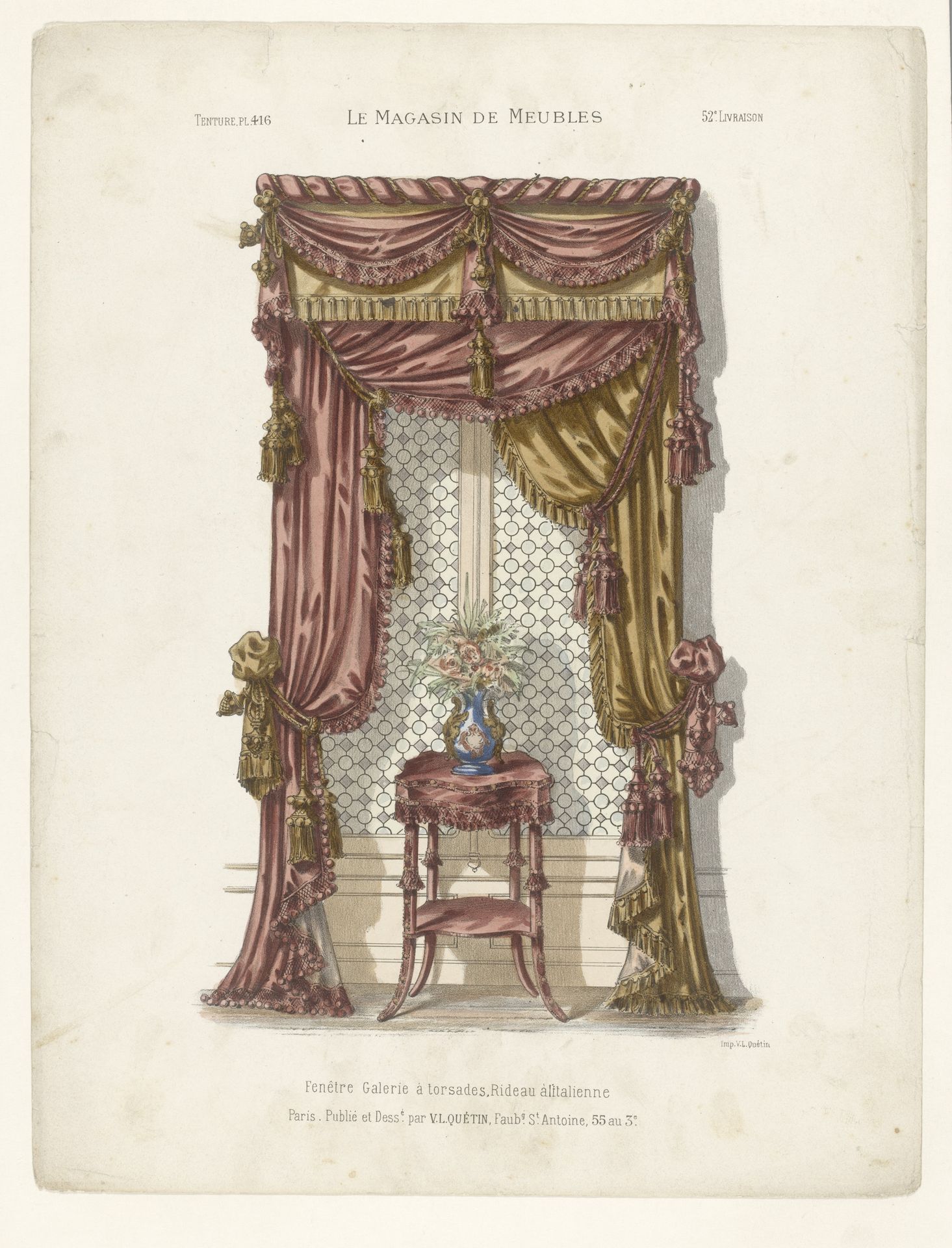 Venster met gordijnen by Anonymous