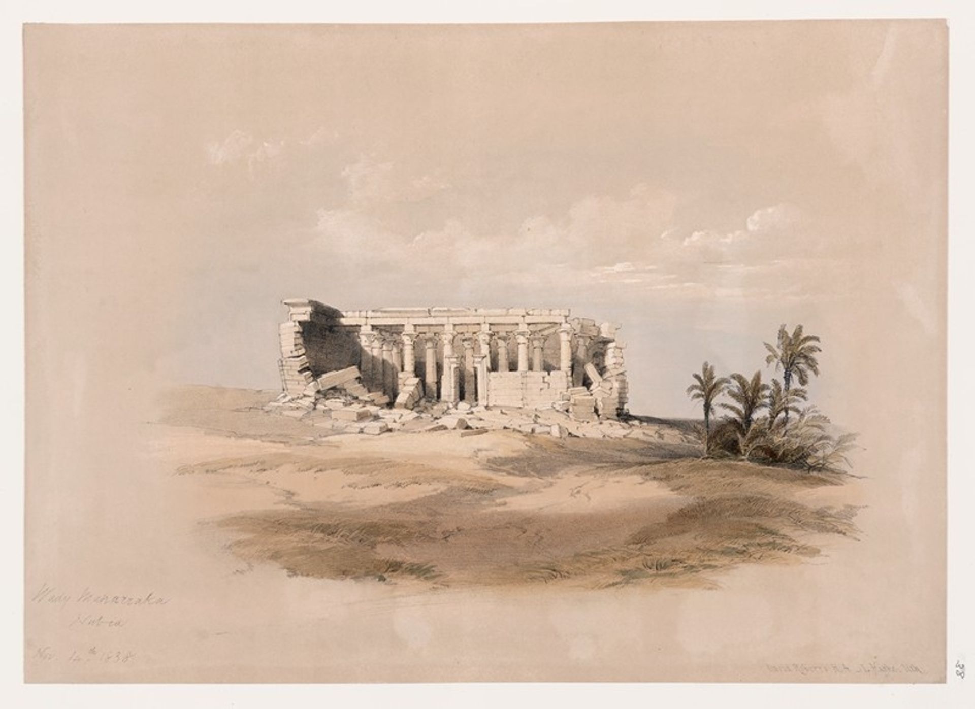Wady Maharraka, Nubia. Nov. 14th, 1838. by David Roberts