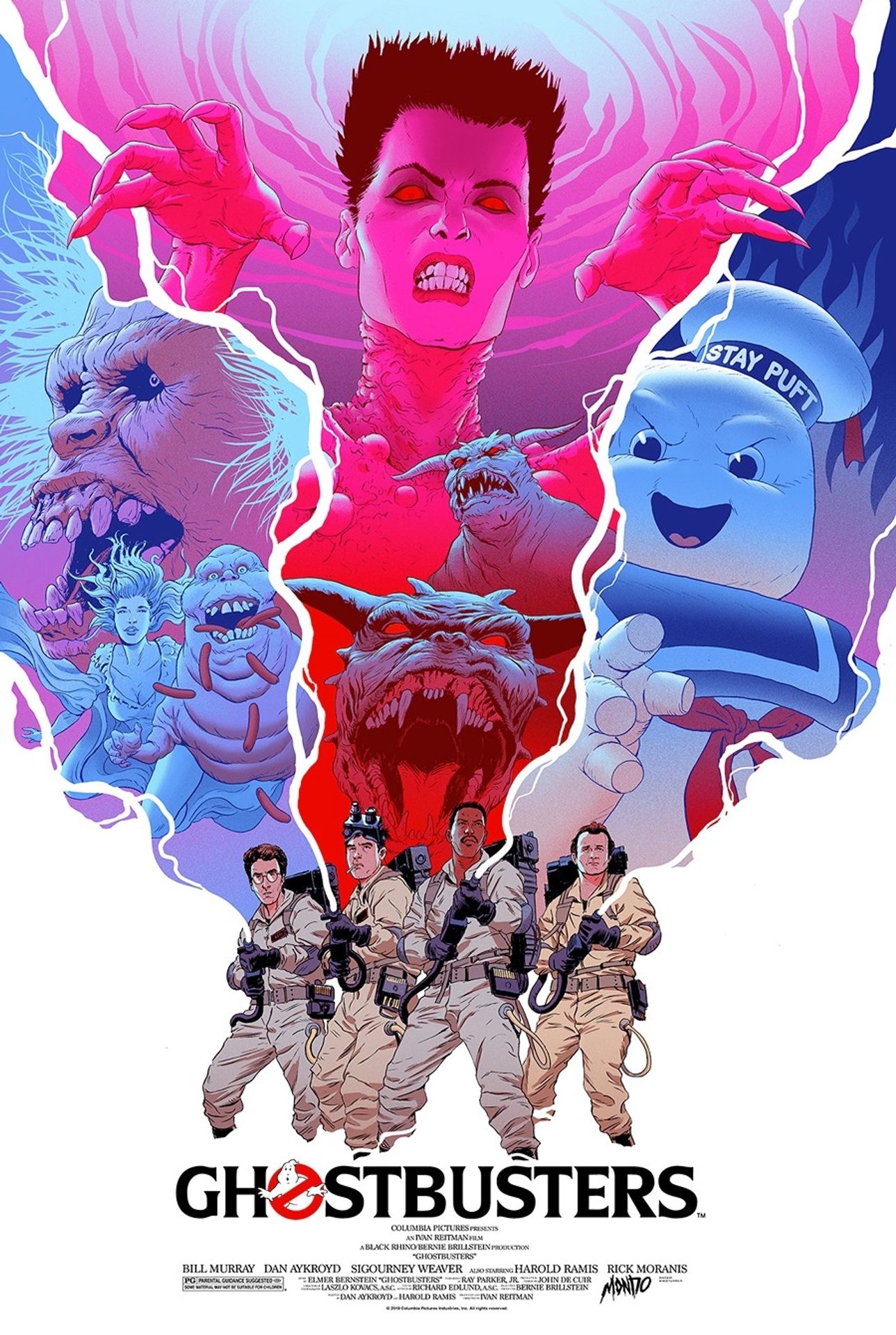 Ghostbusters Screenprint – Mondo by Robert Sammelin