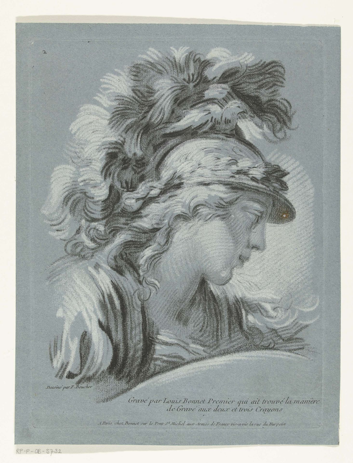 Buste van Minerva by Louis Marin Bonnet