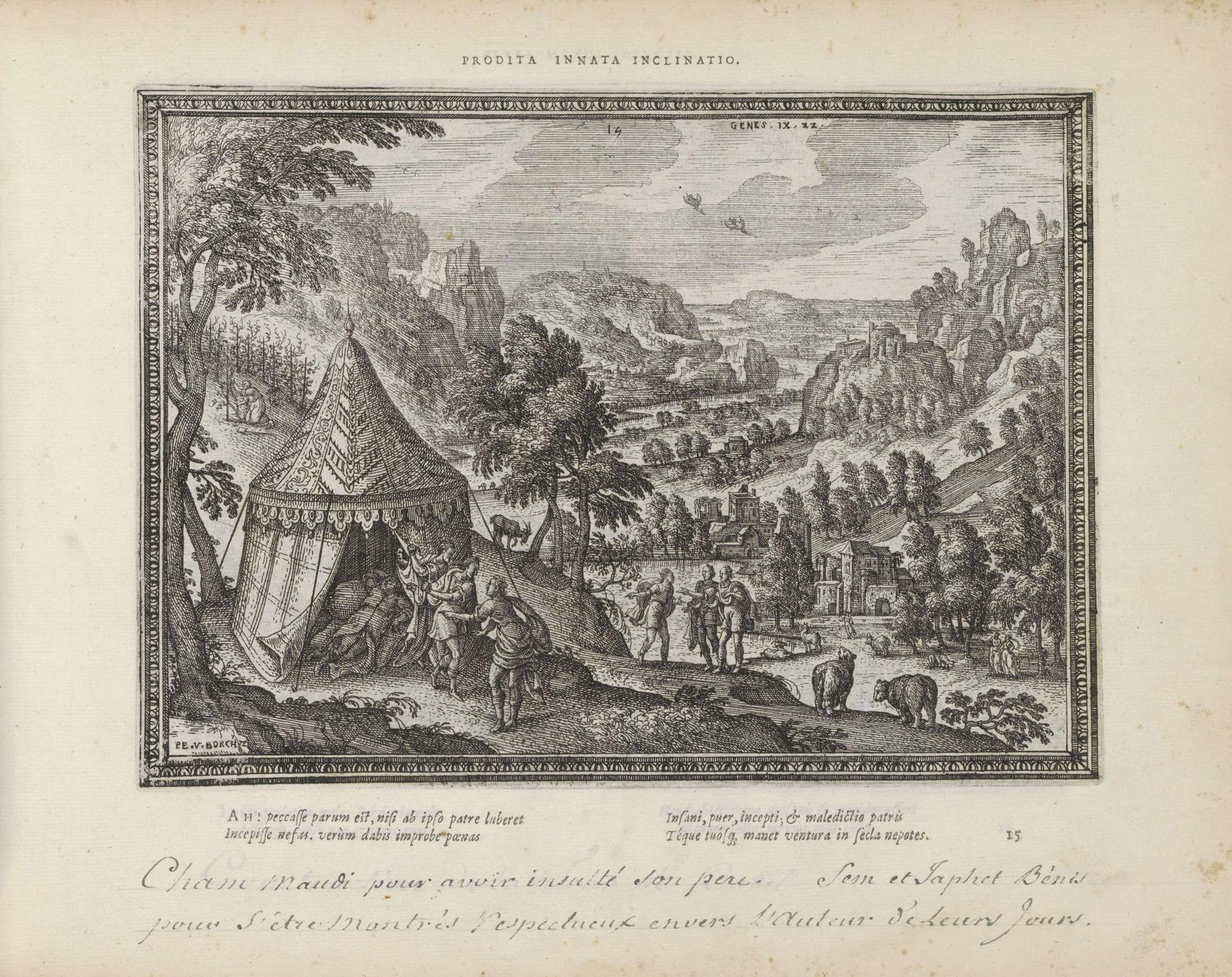 Dronkenschap van Noach by Pieter van der (I) Borcht