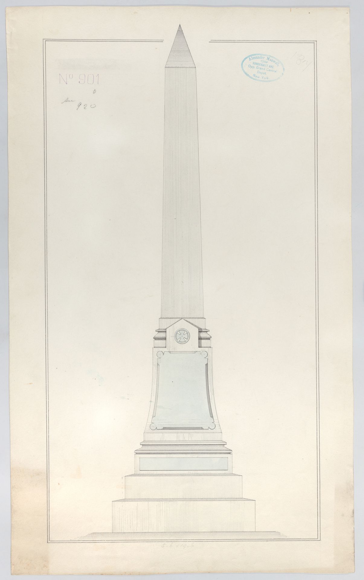 Obelisk Grave Monument, No. 901 / 920 by Alexander Maxwell