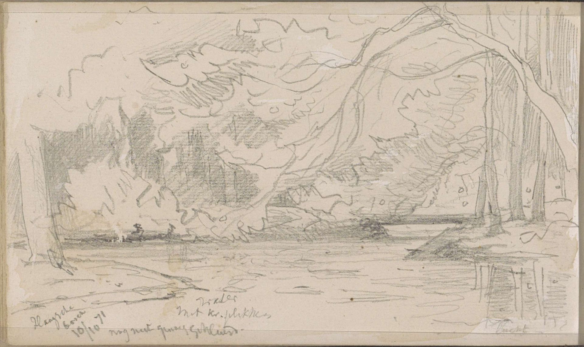 Meer in het Haagse Bos by Johannes Tavenraat