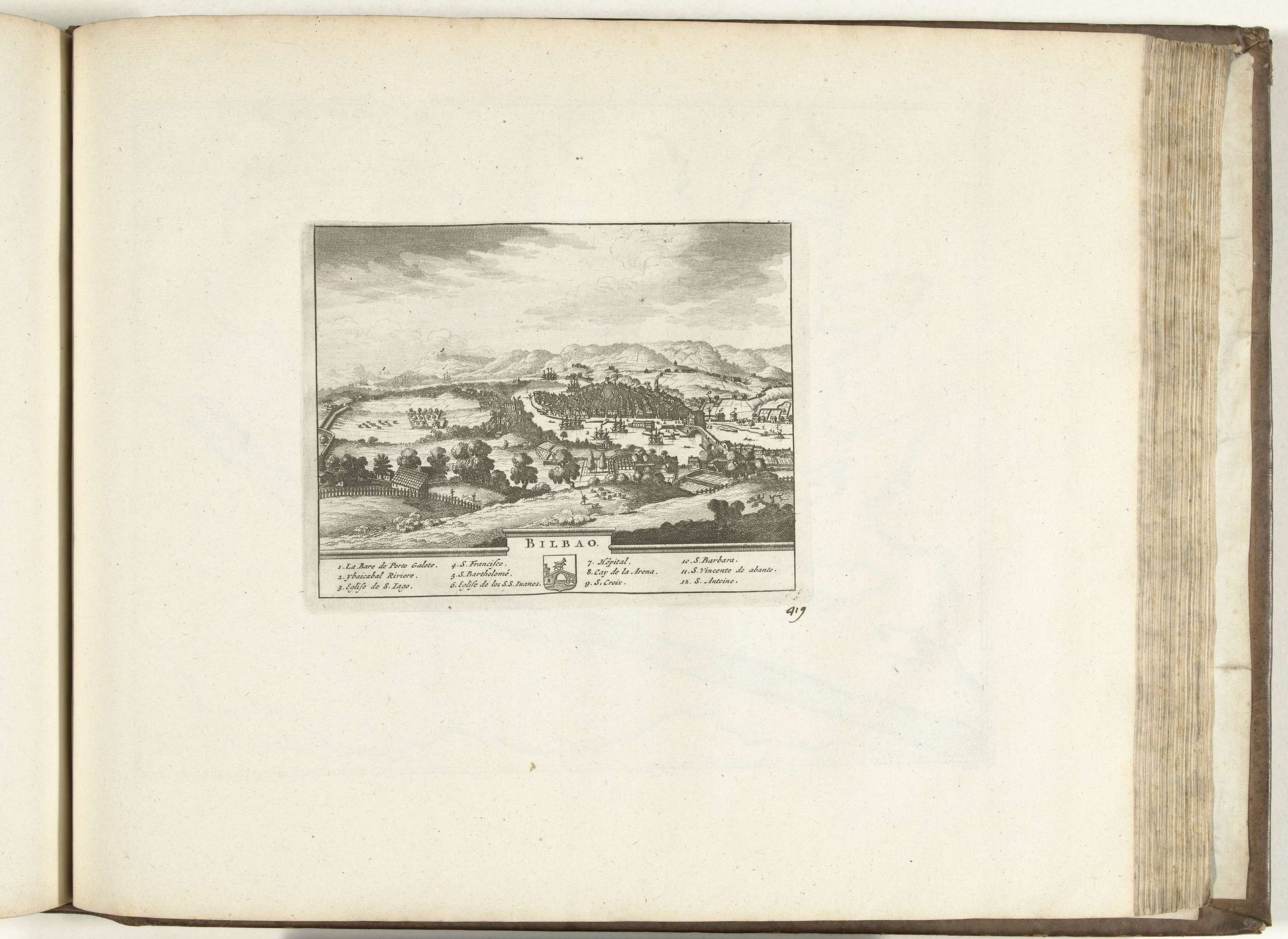 Gezicht op Bilbao, 1726 by Anonymous
