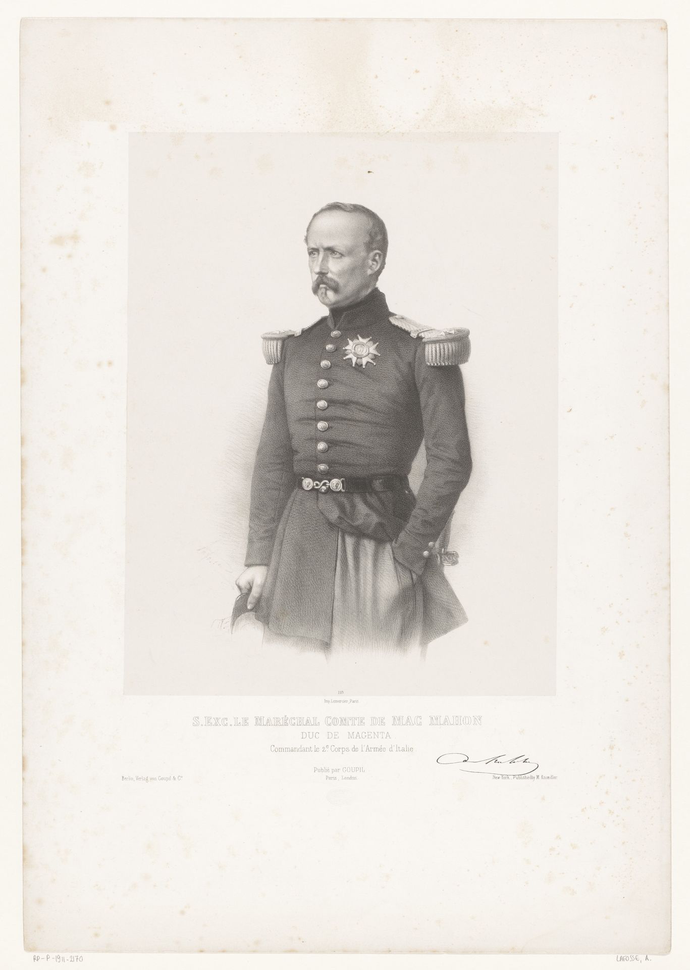 Portret van Patrice de Mac Mahon by Jean-Baptiste Adolphe Lafosse