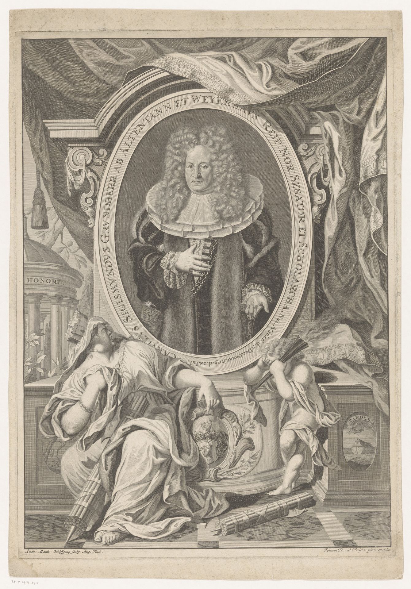 Portret van Carl Sigismund Grundherr von Altenthann und Weyherhaus by Andreas Matthäus Wolfgang