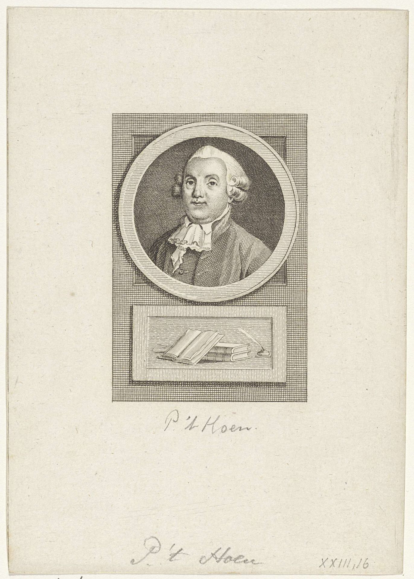Portret van Pieter 't Hoen by Reinier Vinkeles