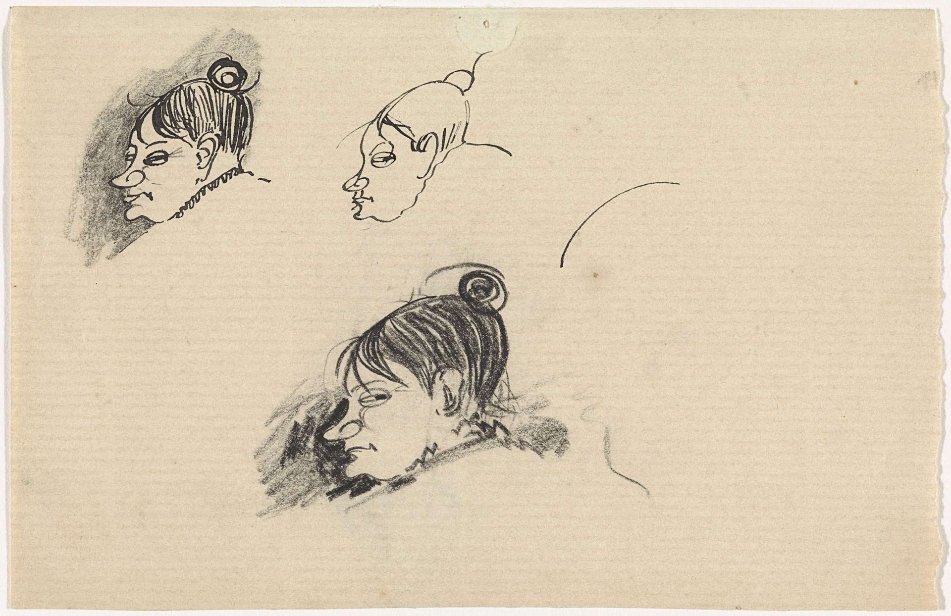 Karikaturen van een vrouw by Gerrit Willem Dijsselhof