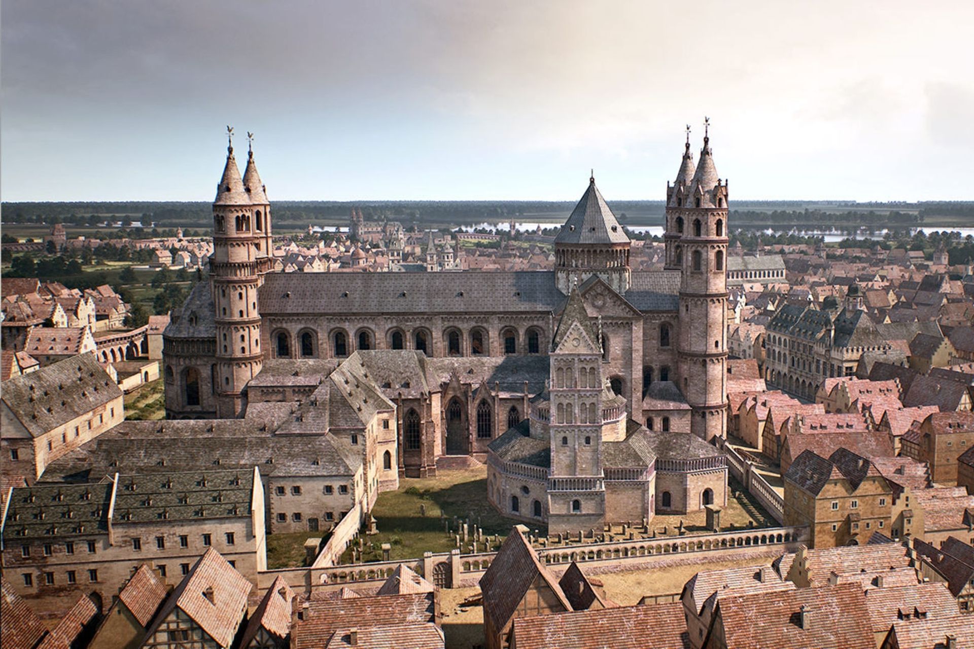 Worms Cathedral, Germany by Romanesque Architecture