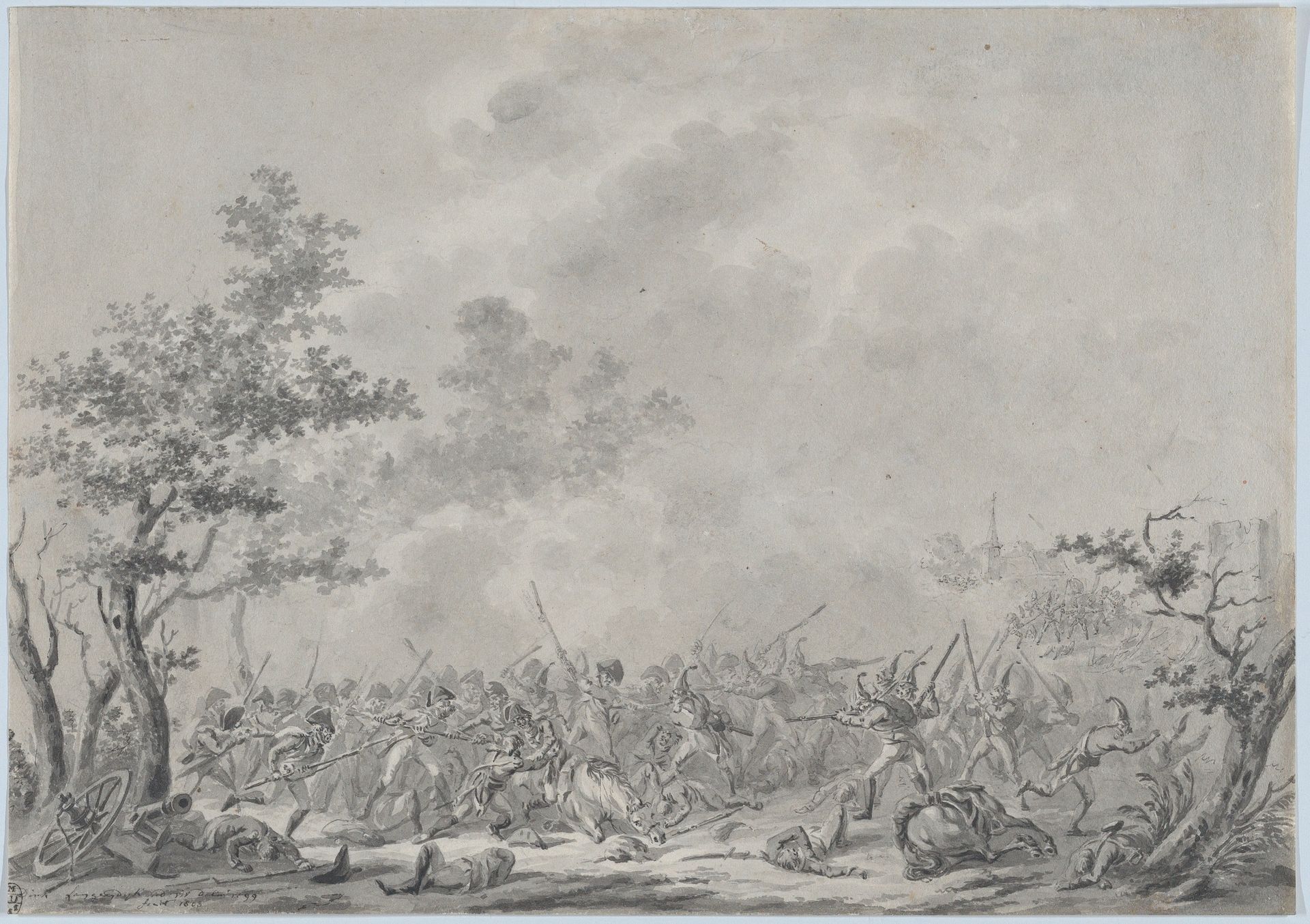 The Capture of Lieutenant General Johann Hermann von Fersen During the Battle of Bergen (19 September 1799) by Dirk Langendijk