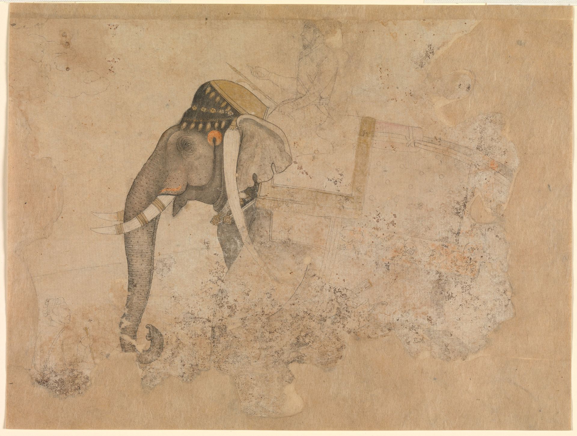 Elephant and Rider by Hashim