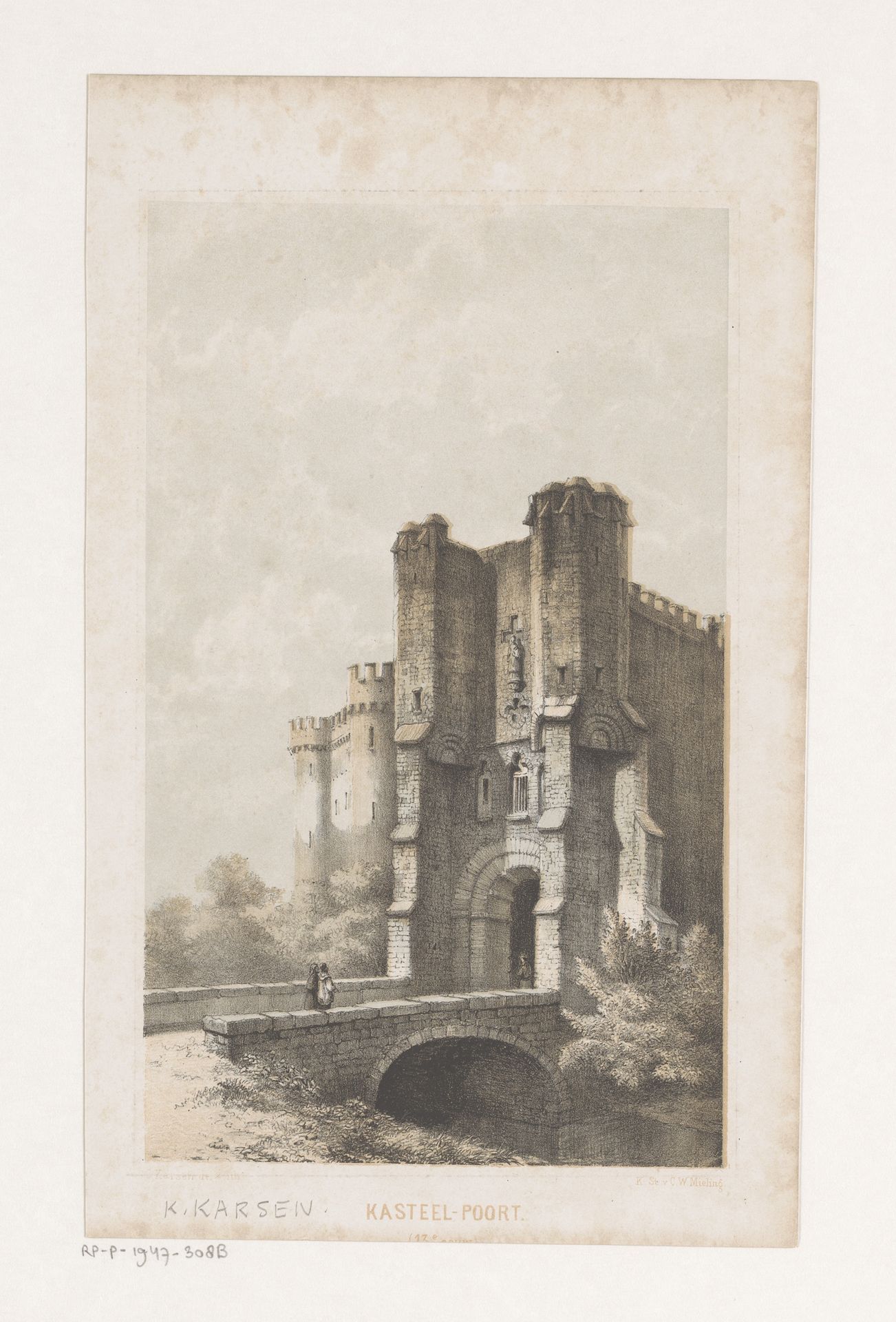 Stadspoort in de dertiende eeuw by Kasparus Karsen