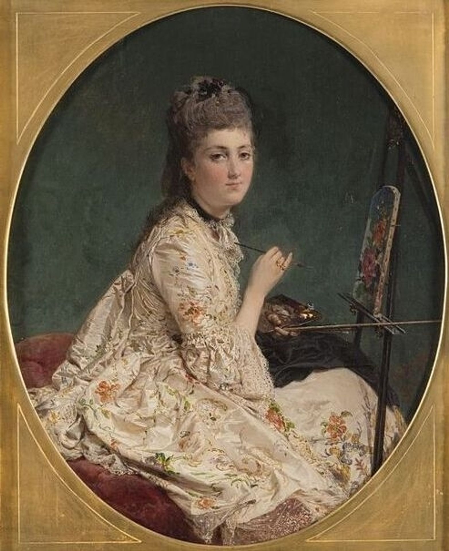 The female painter by Gerolamo Induno