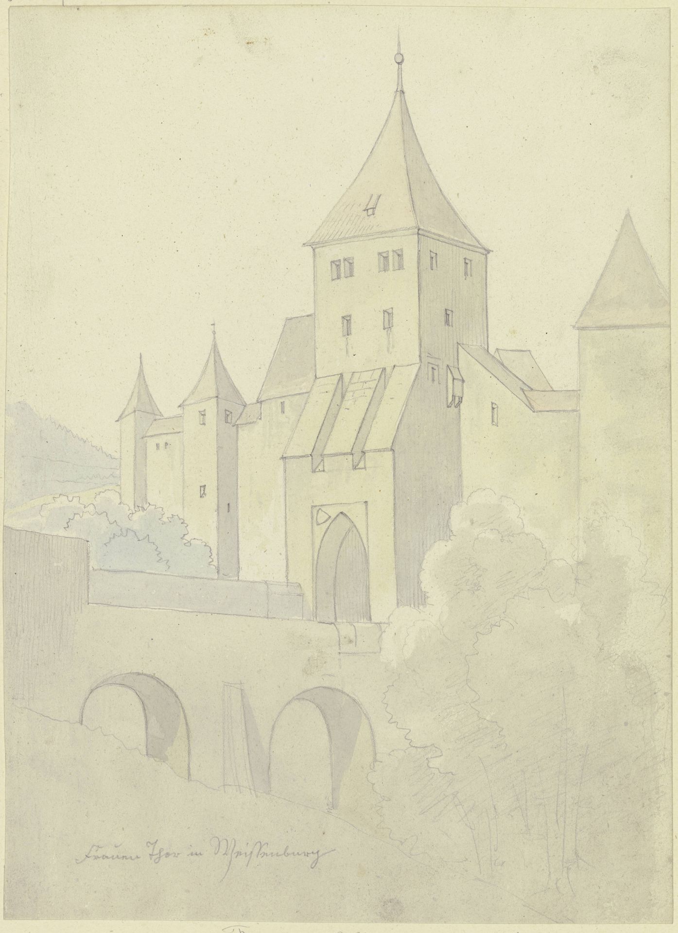 Frauentor in Weißenburg by Karl Ballenberger