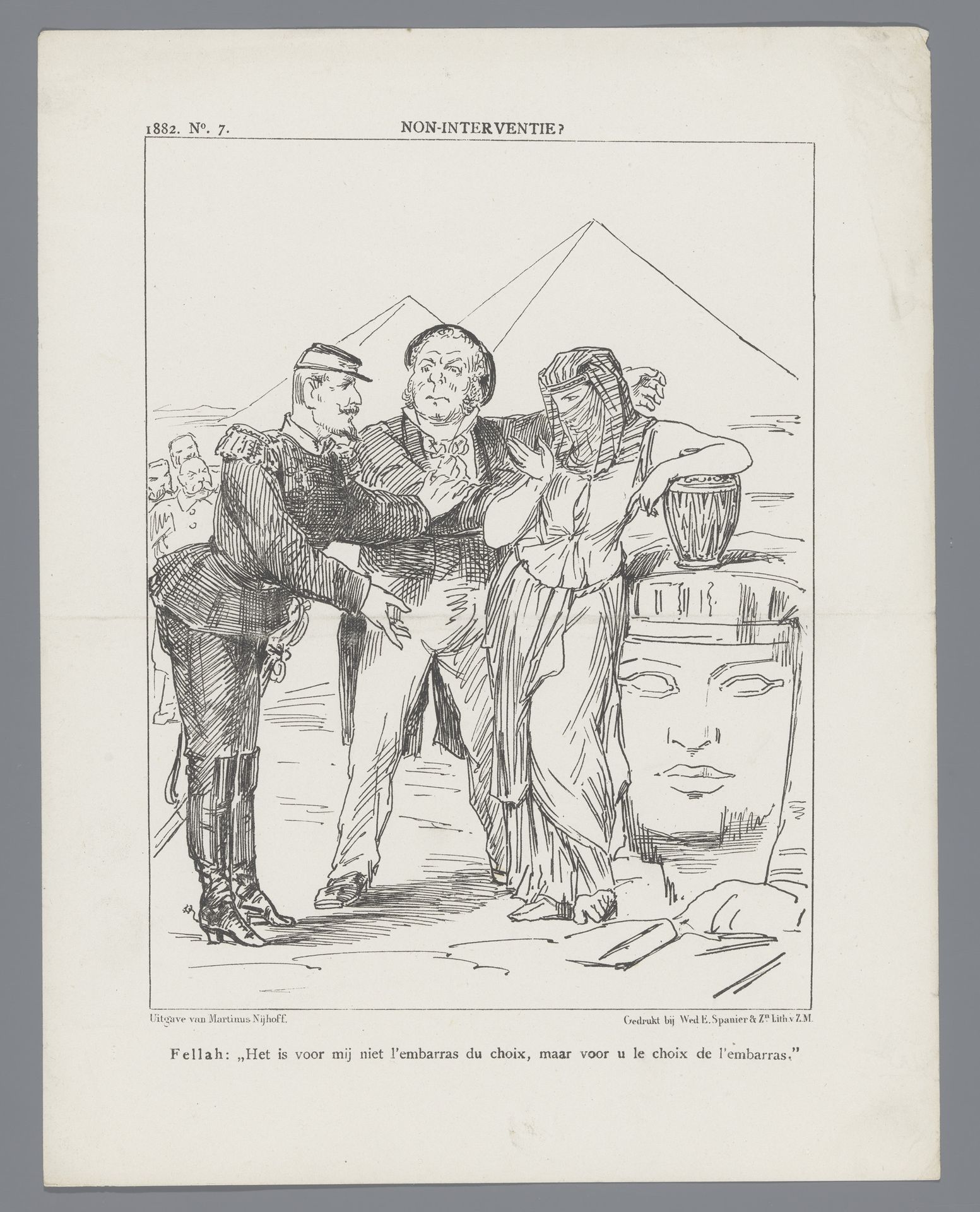Politieke spotprent over Egypte, 1882 by Johan Michaël Schmidt Crans