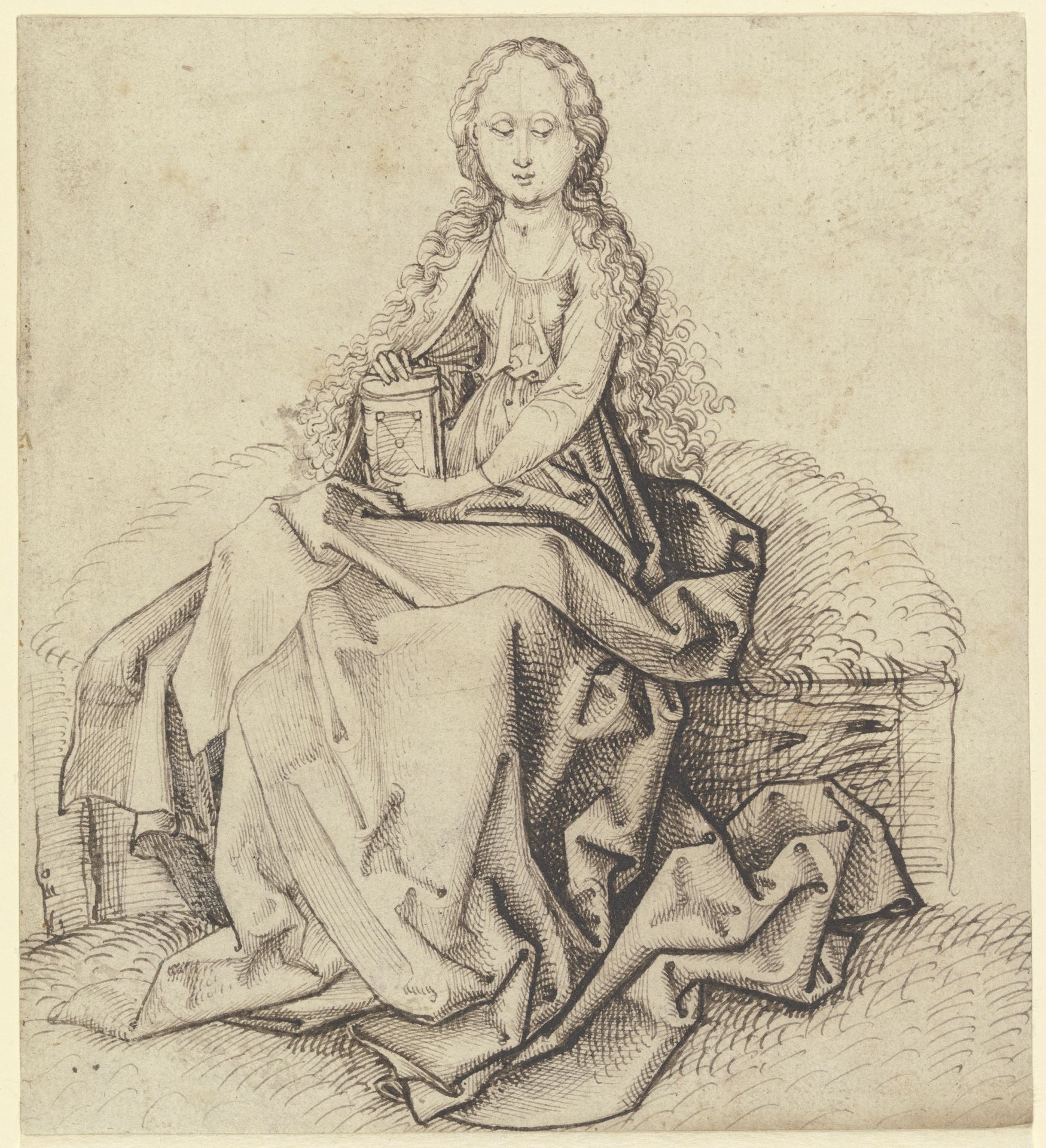 Sitting saint by Martin Schongauer