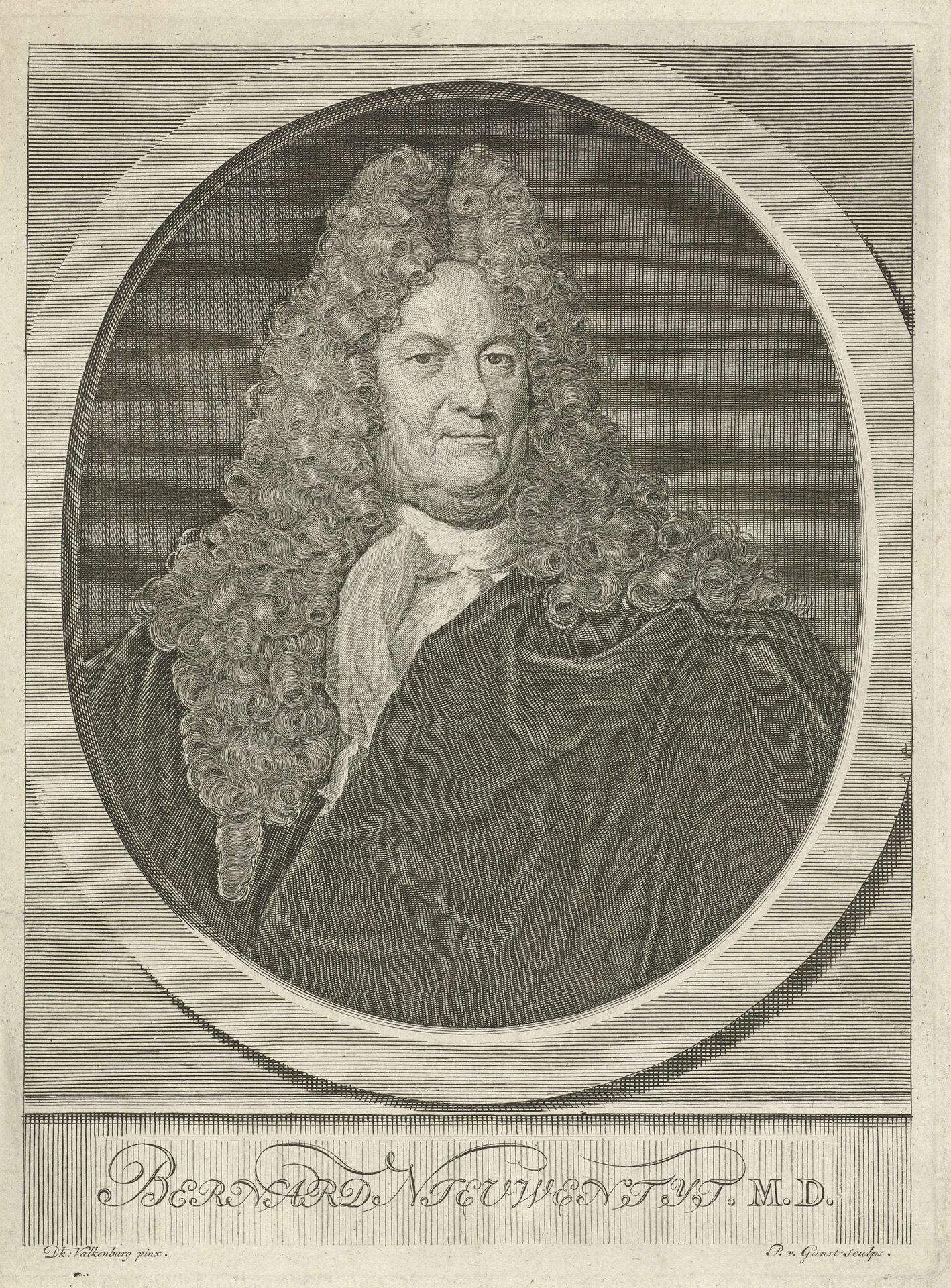 Portret van Bernard Nieuwentijt by Pieter van Gunst