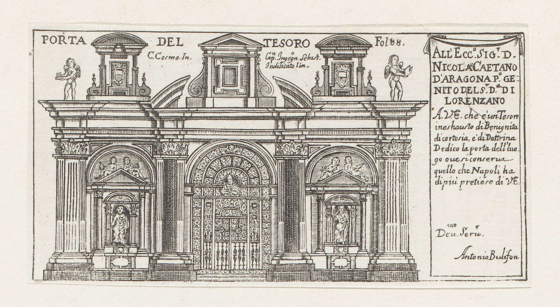 Ingang van de schatkamer van de Dom van Napels by Anonymous