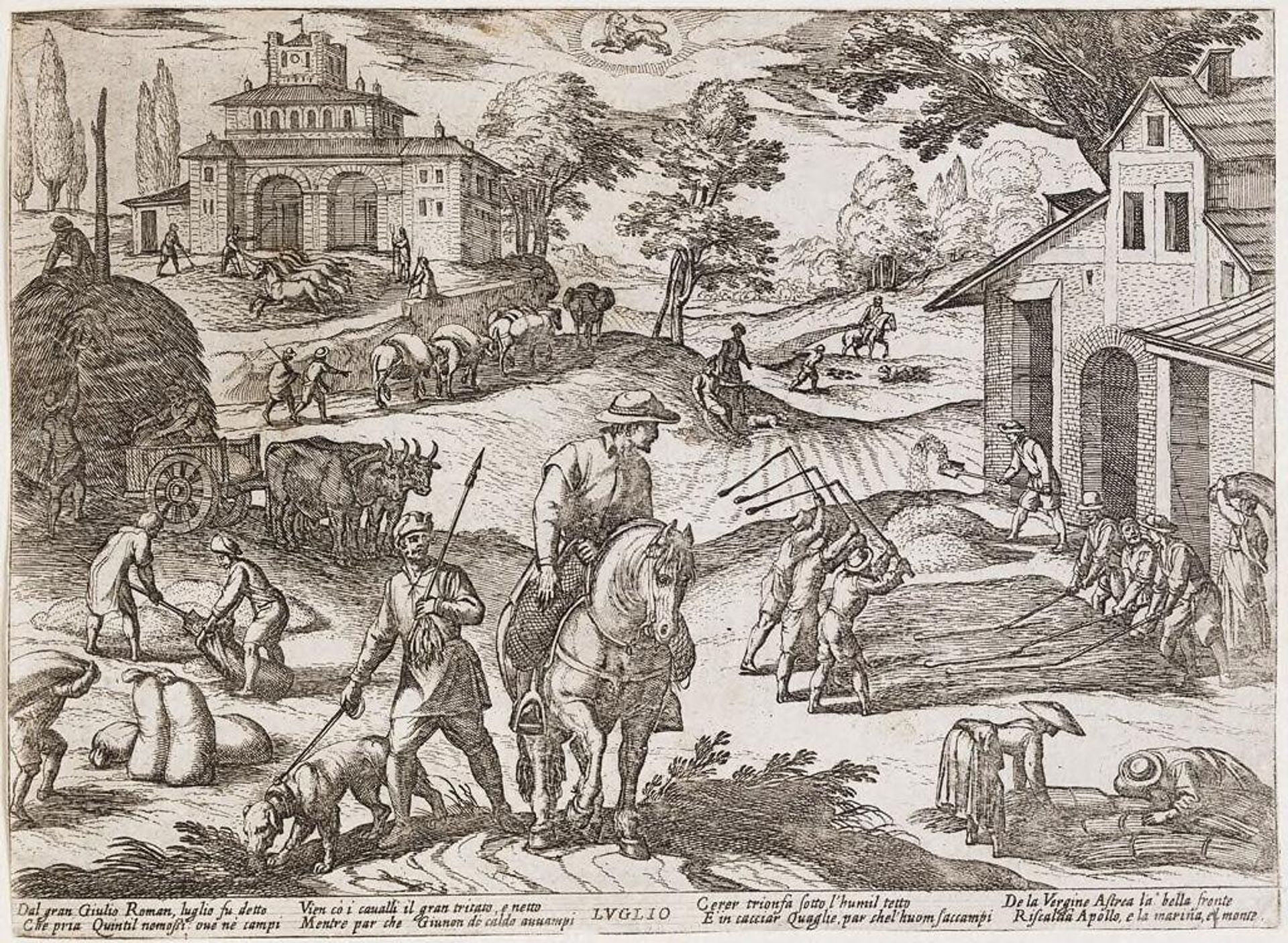 July: Threshing by Antonio Tempesta