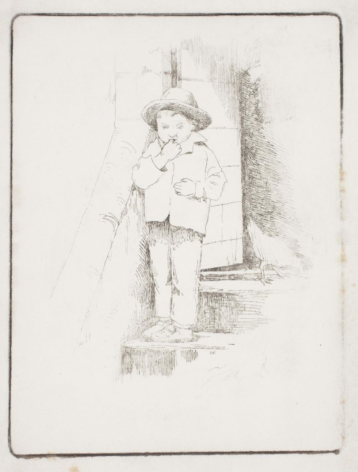 Drengen på trappen by Carl Bloch