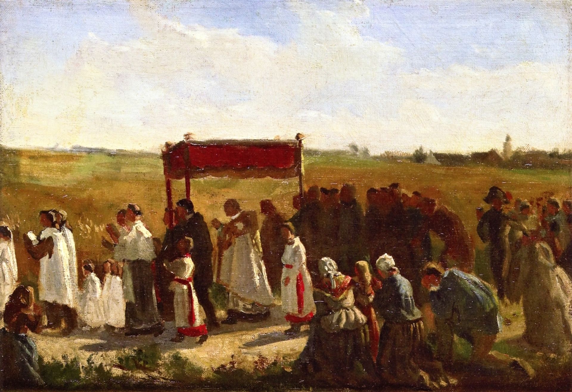 The Blessing of the Wheat in Artois (study) by Jules Breton