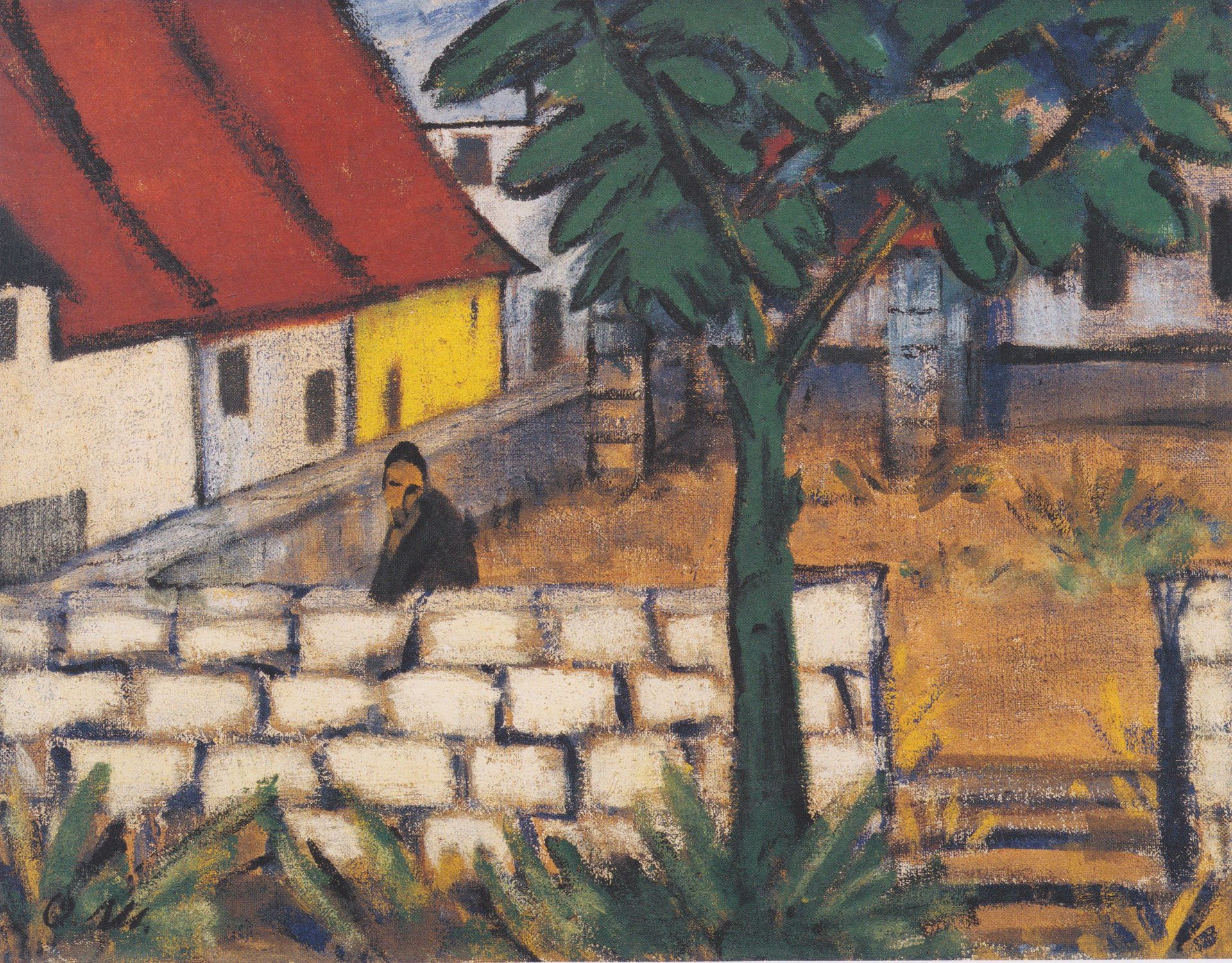 Bauerngehöft in Frankreich by Otto Mueller