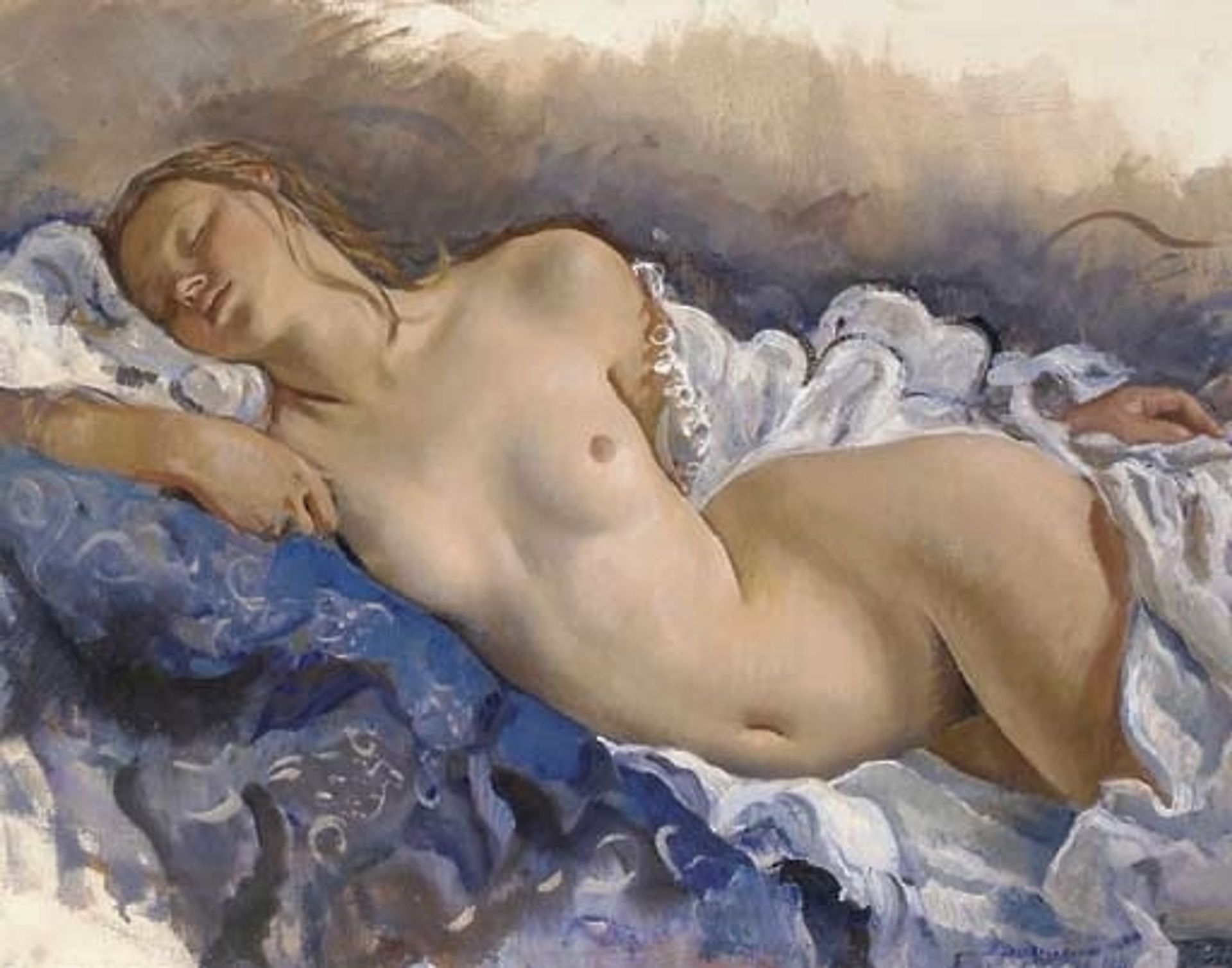 Sleeping nude by Zinaida Serebriakova