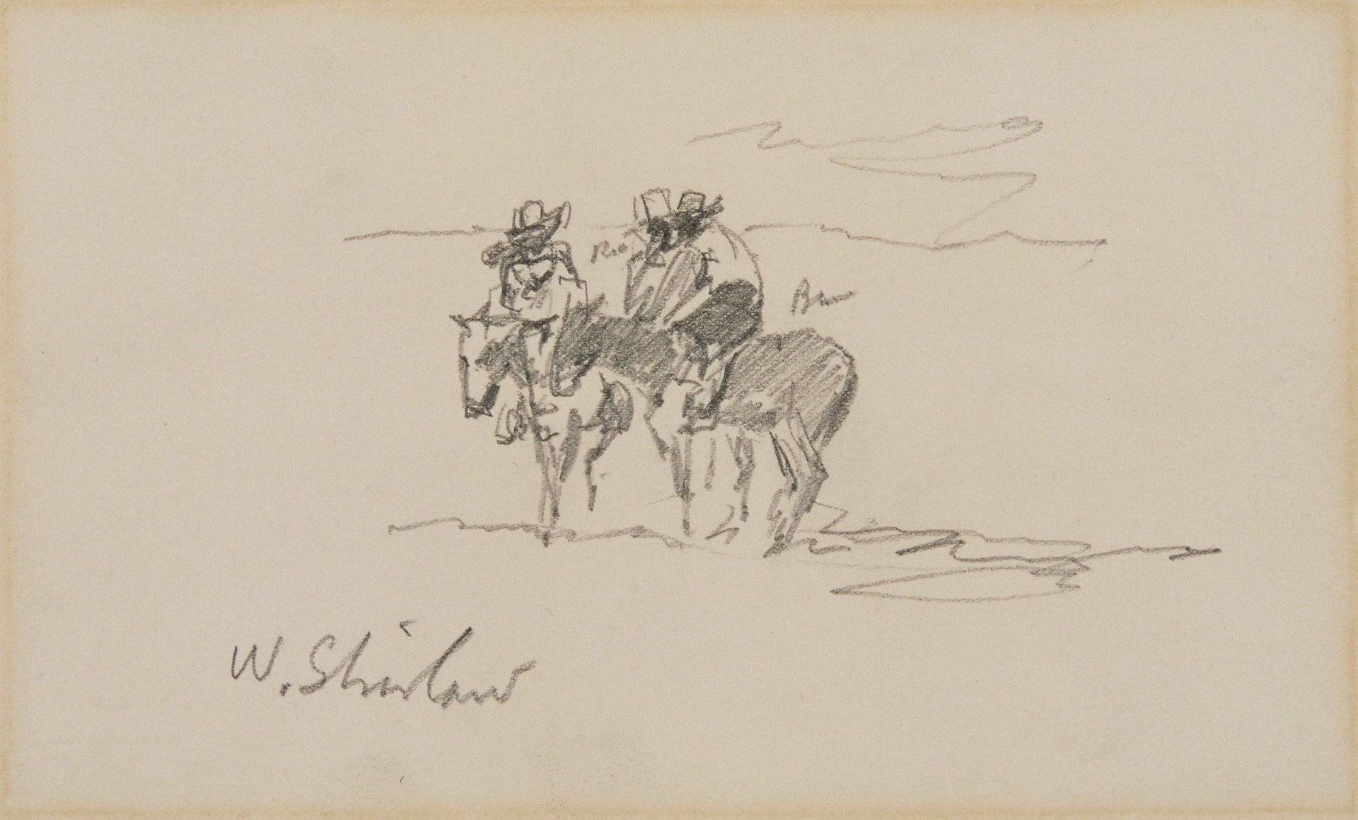 Sketch made on Indian Reservation by Walter Shirlaw