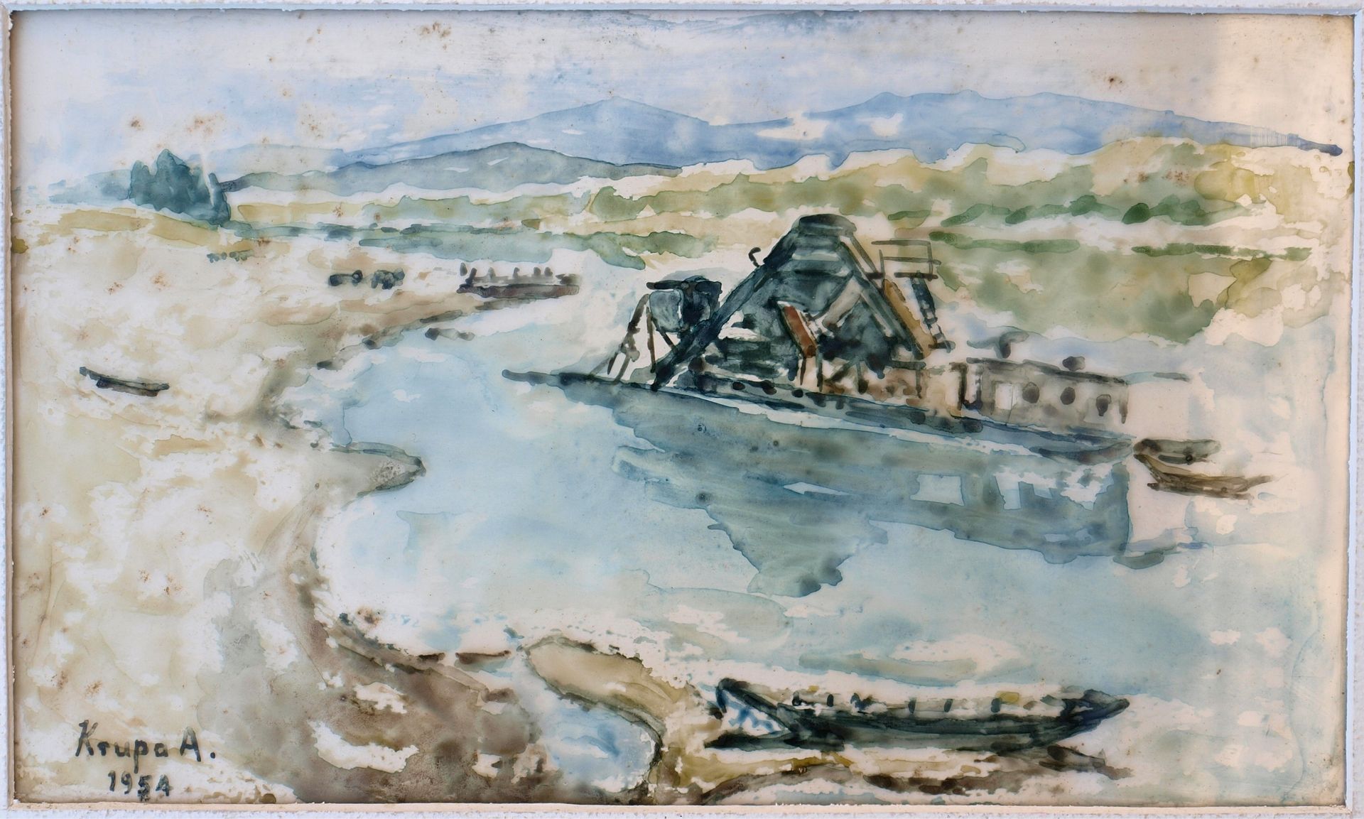 Gravel extraction vessel by Alfred Krupa