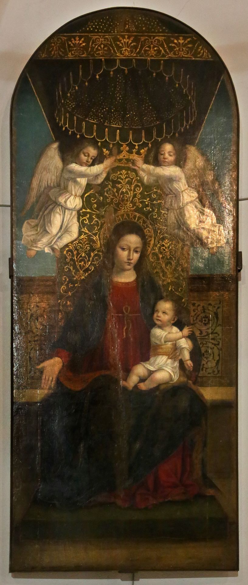 Polyptych. Madonna and Child, Saint James the Great and Saint Henry (detail) by Ambrogio Bergognone