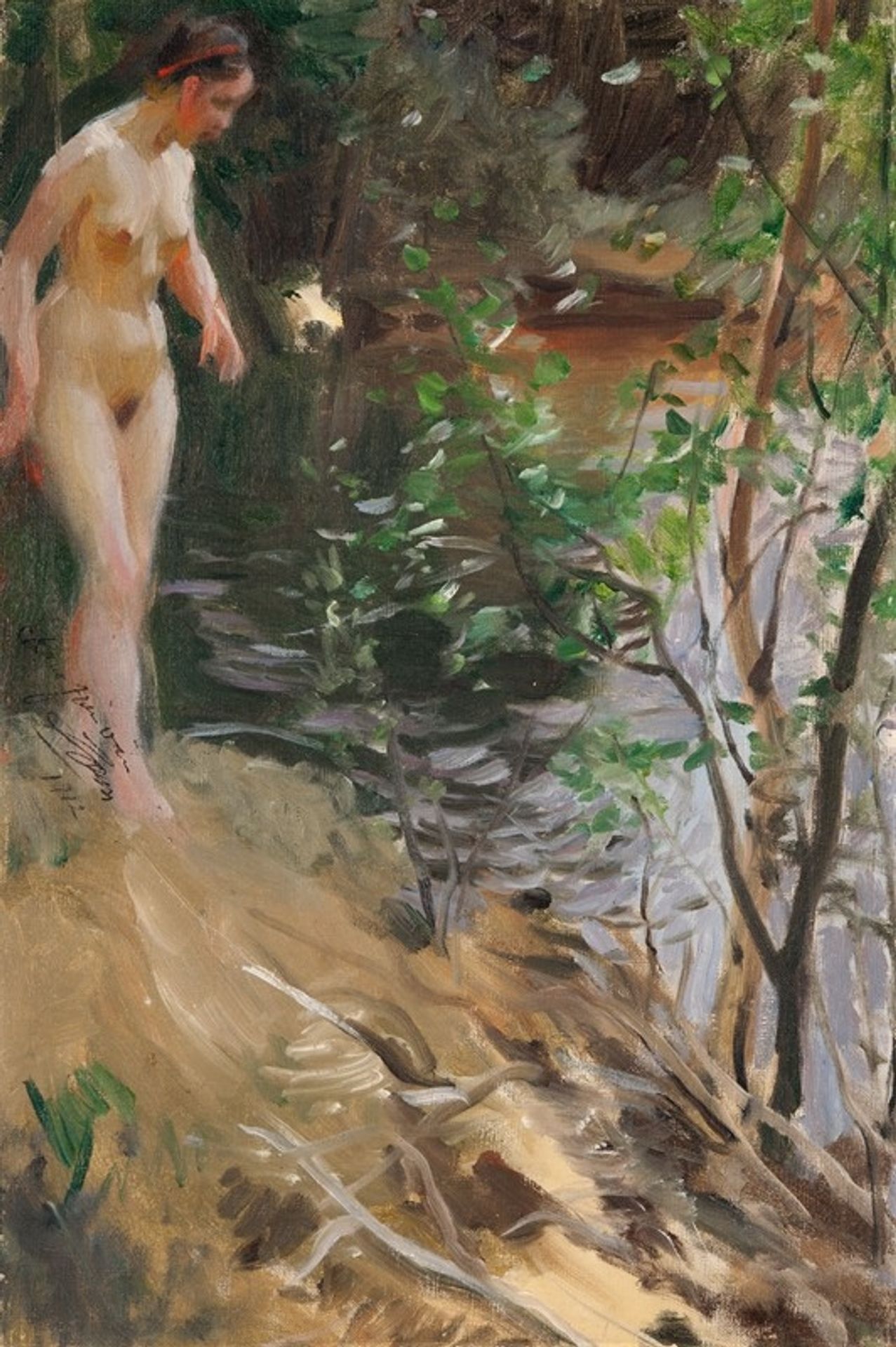 Model at Shore by Anders Zorn