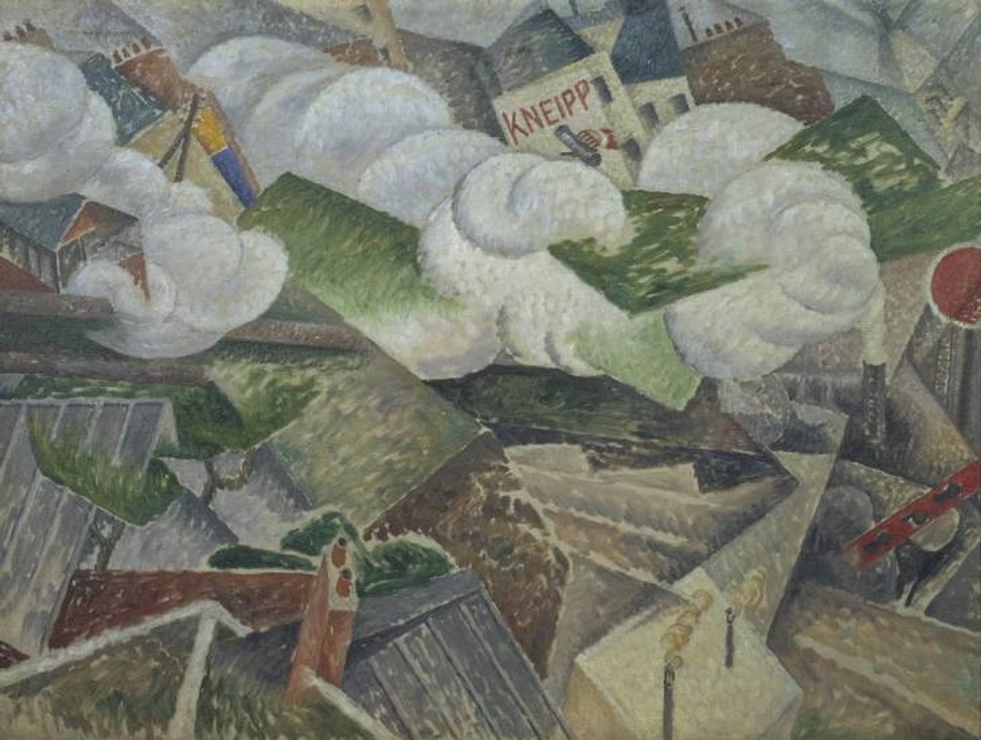 Suburban Train Arriving in Paris by Gino Severini