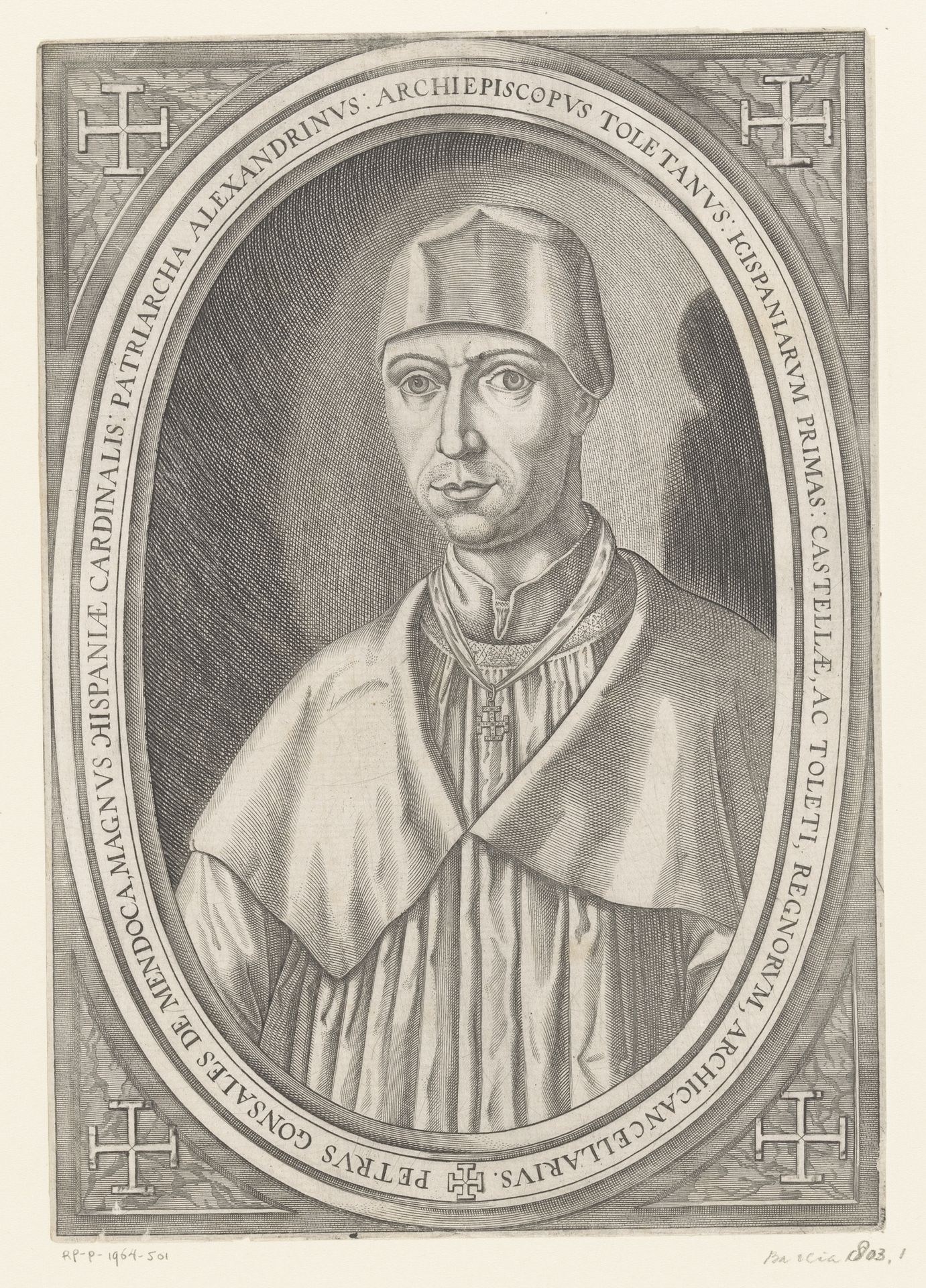 Portret van kardinaal Pedro González de Mendoza by Anonymous